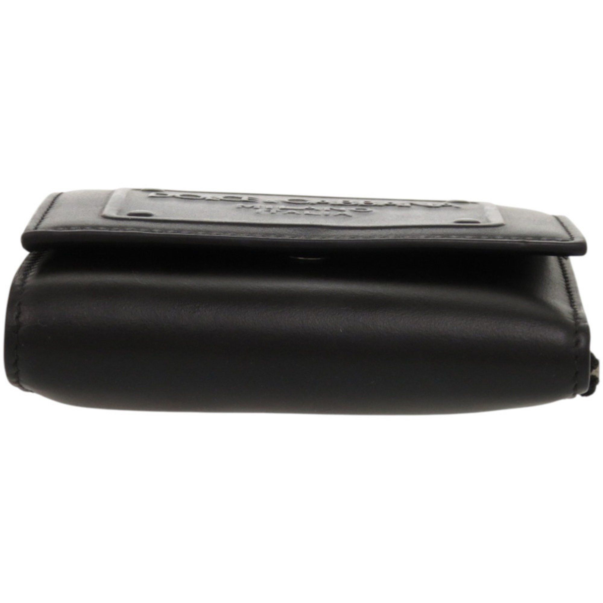 Dolce & Gabbana Dolce & Gabbana Leather Black Tri-fold Wallet 0658 DOLCE&GABBANA Size ONE SIZE - 5 Thumbnail