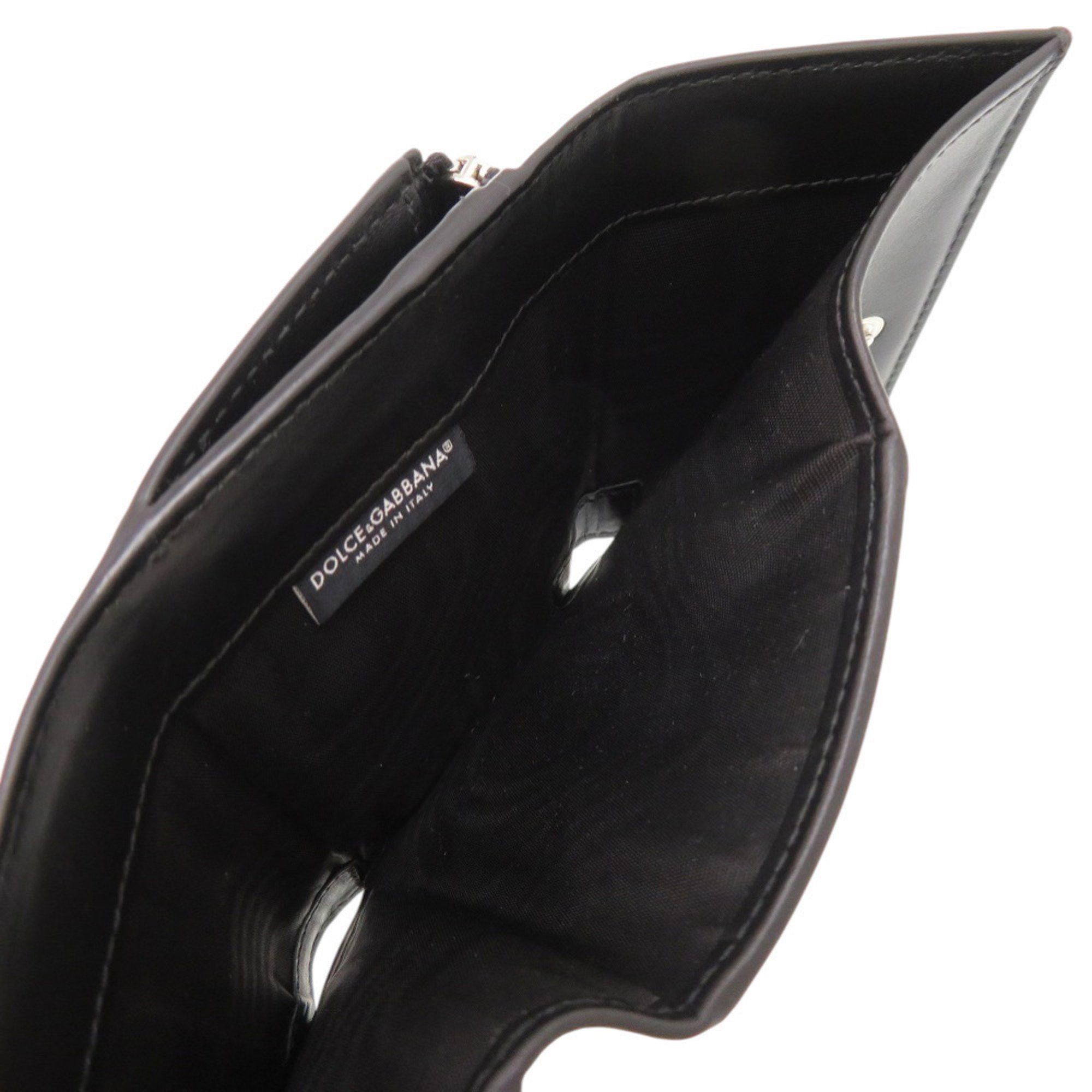 Dolce & Gabbana Dolce & Gabbana Leather Black Tri-fold Wallet 0658 DOLCE&GABBANA Size ONE SIZE - 7 Thumbnail