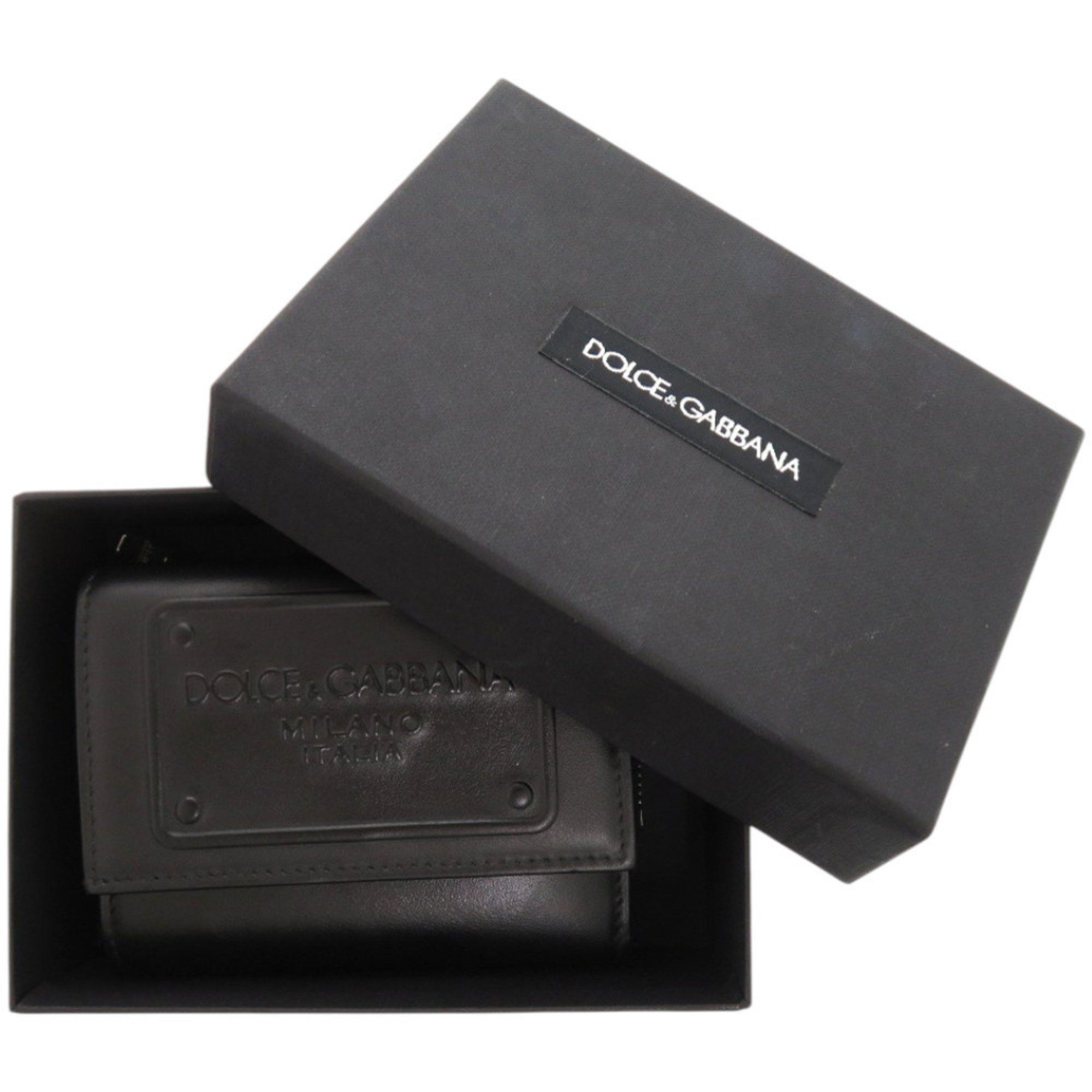 Dolce & Gabbana Dolce & Gabbana Leather Black Tri-fold Wallet 0658 DOLCE&GABBANA Size ONE SIZE - 2 Thumbnail