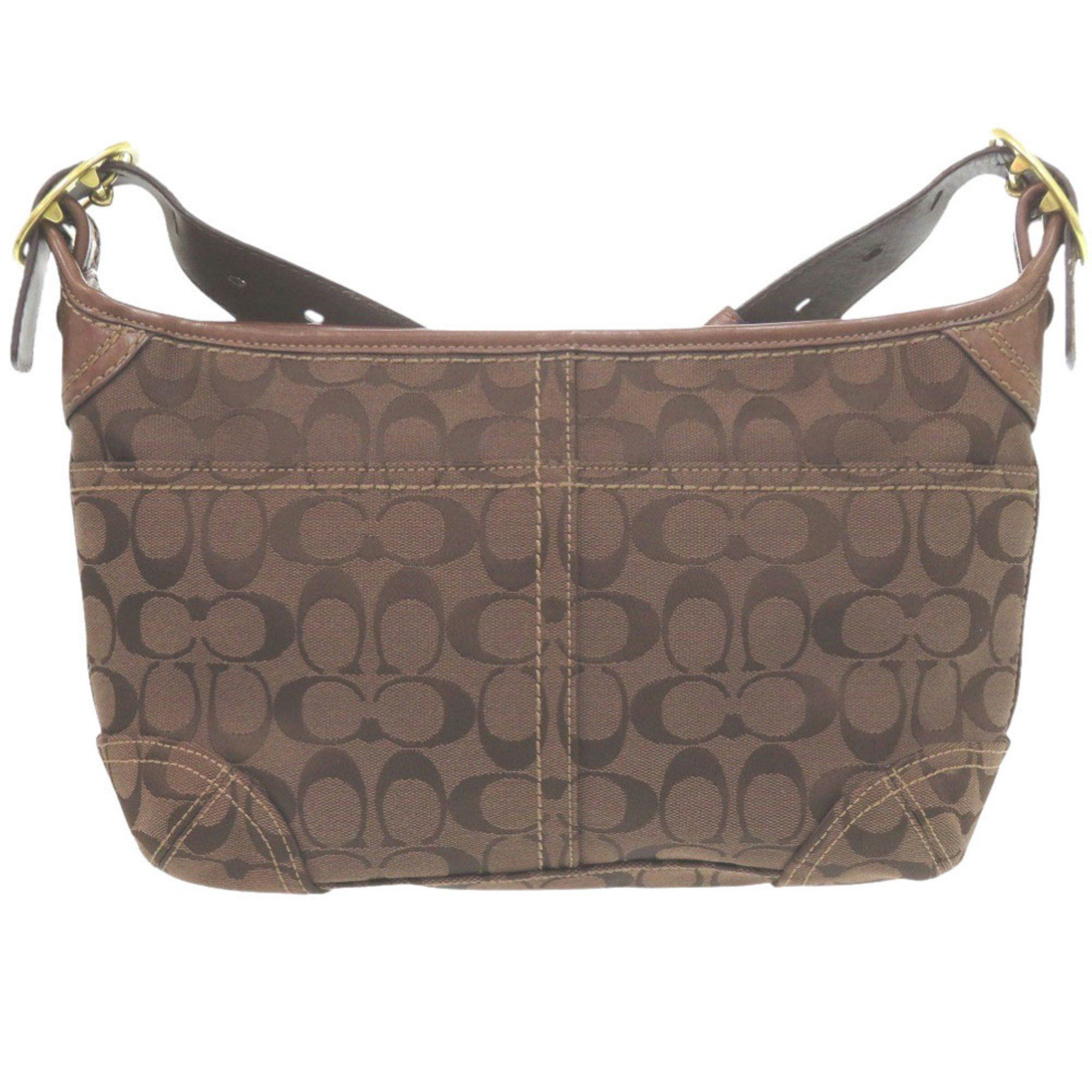 Coach Coach Canvas Brown Shoulder Bag 0009 COACH Size ONE SIZE - 3 Thumbnail