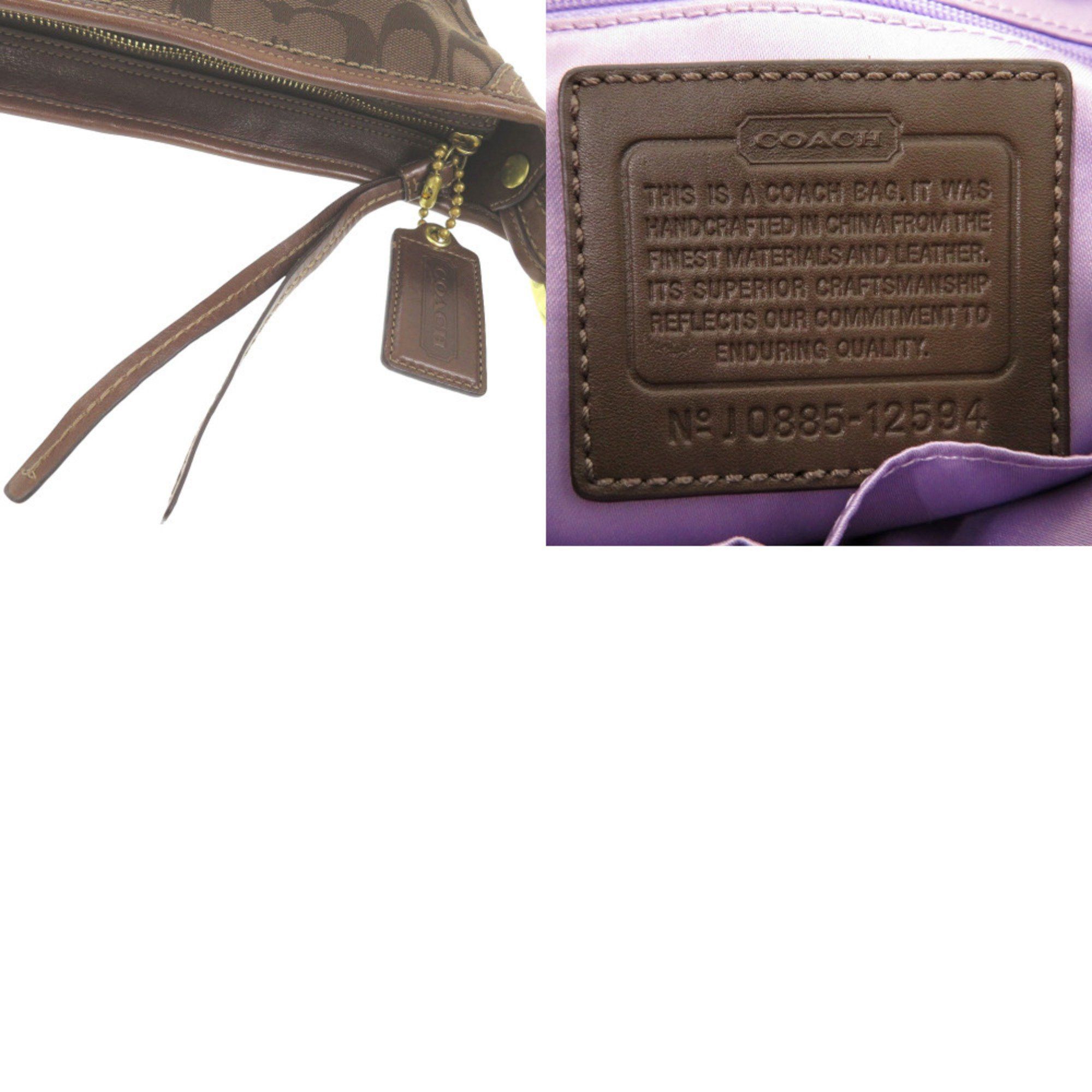 Coach Coach Canvas Brown Shoulder Bag 0009 COACH Size ONE SIZE - 10 Thumbnail