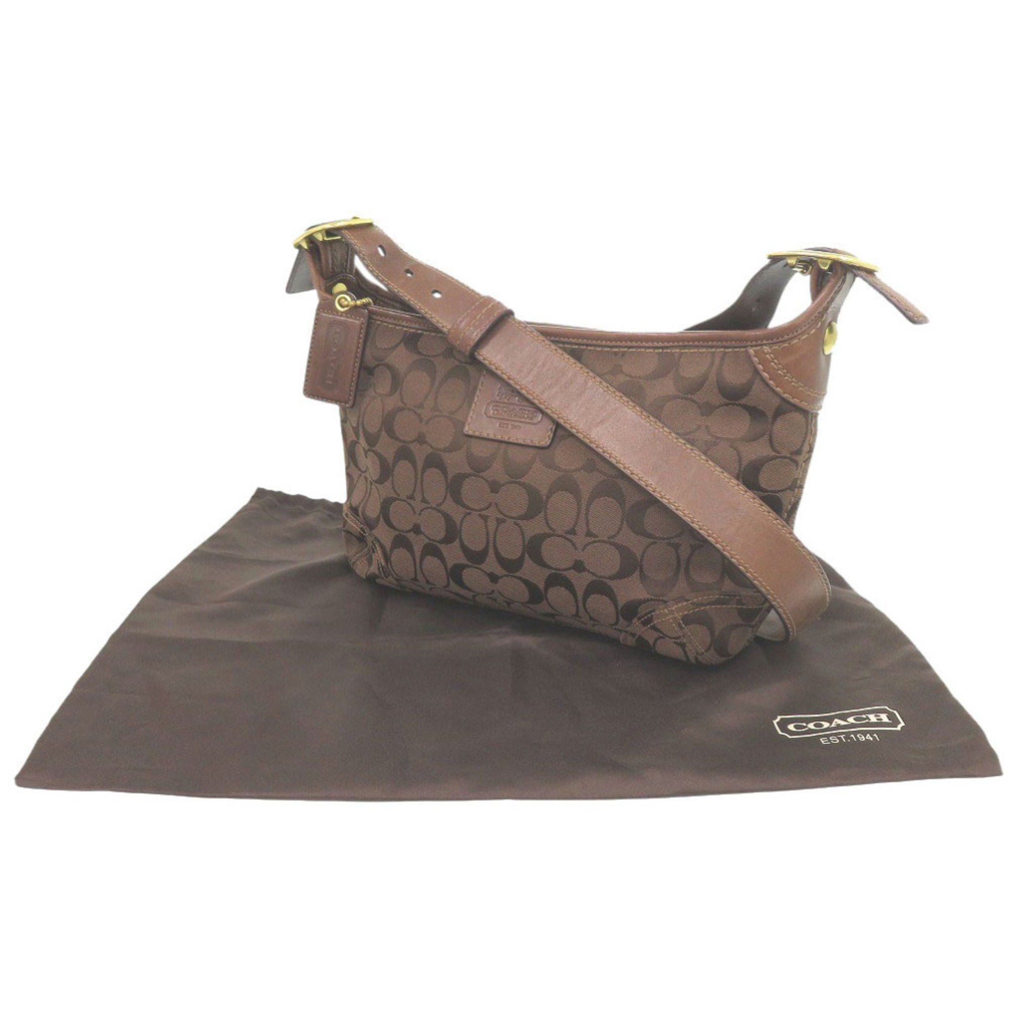 Coach Coach Canvas Brown Shoulder Bag 0009 COACH Size ONE SIZE - 2 Thumbnail
