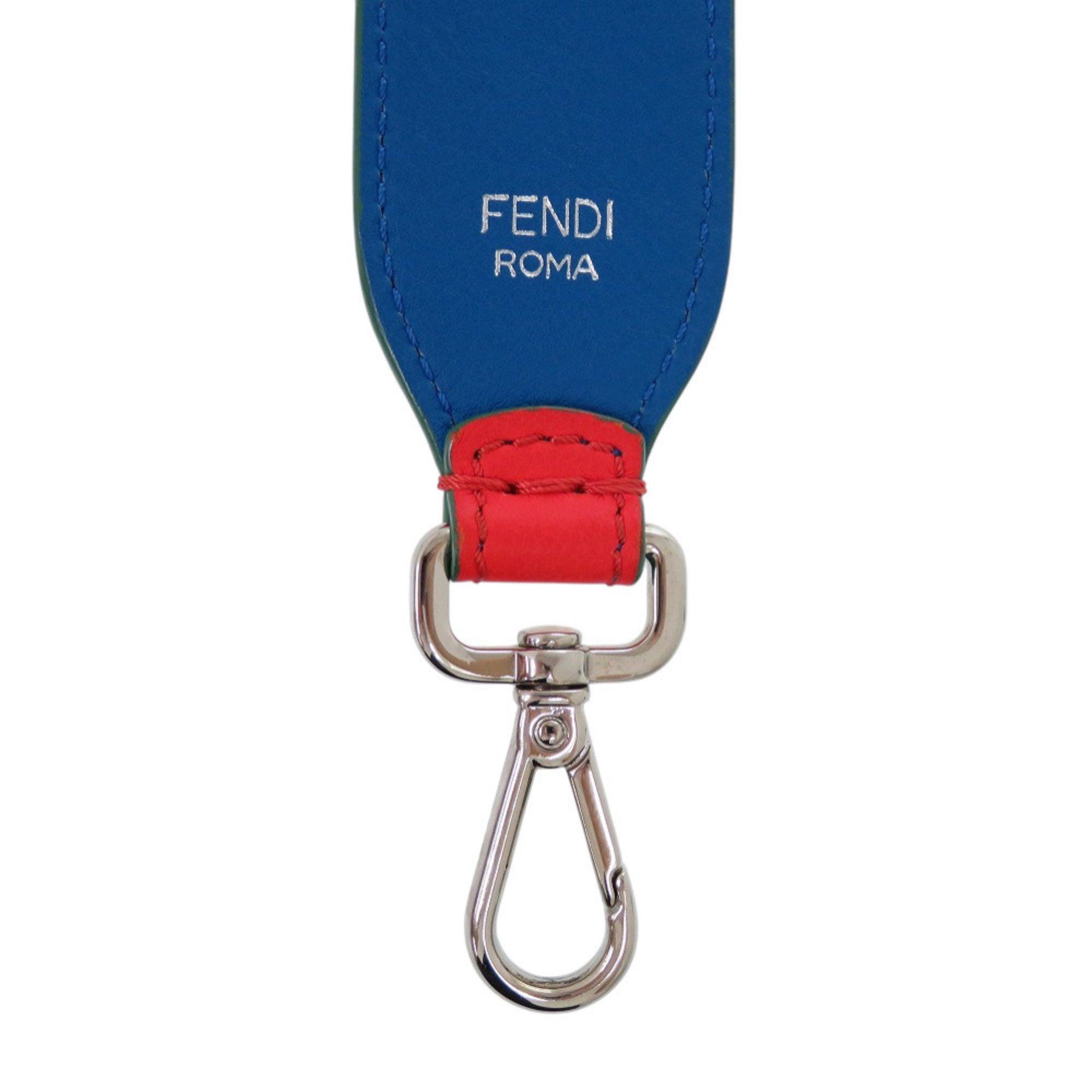 Fendi Fendi Leather Red and Blue Two-Tone Shoulder Strap 0540 FENDI Size ONE SIZE - 7 Thumbnail