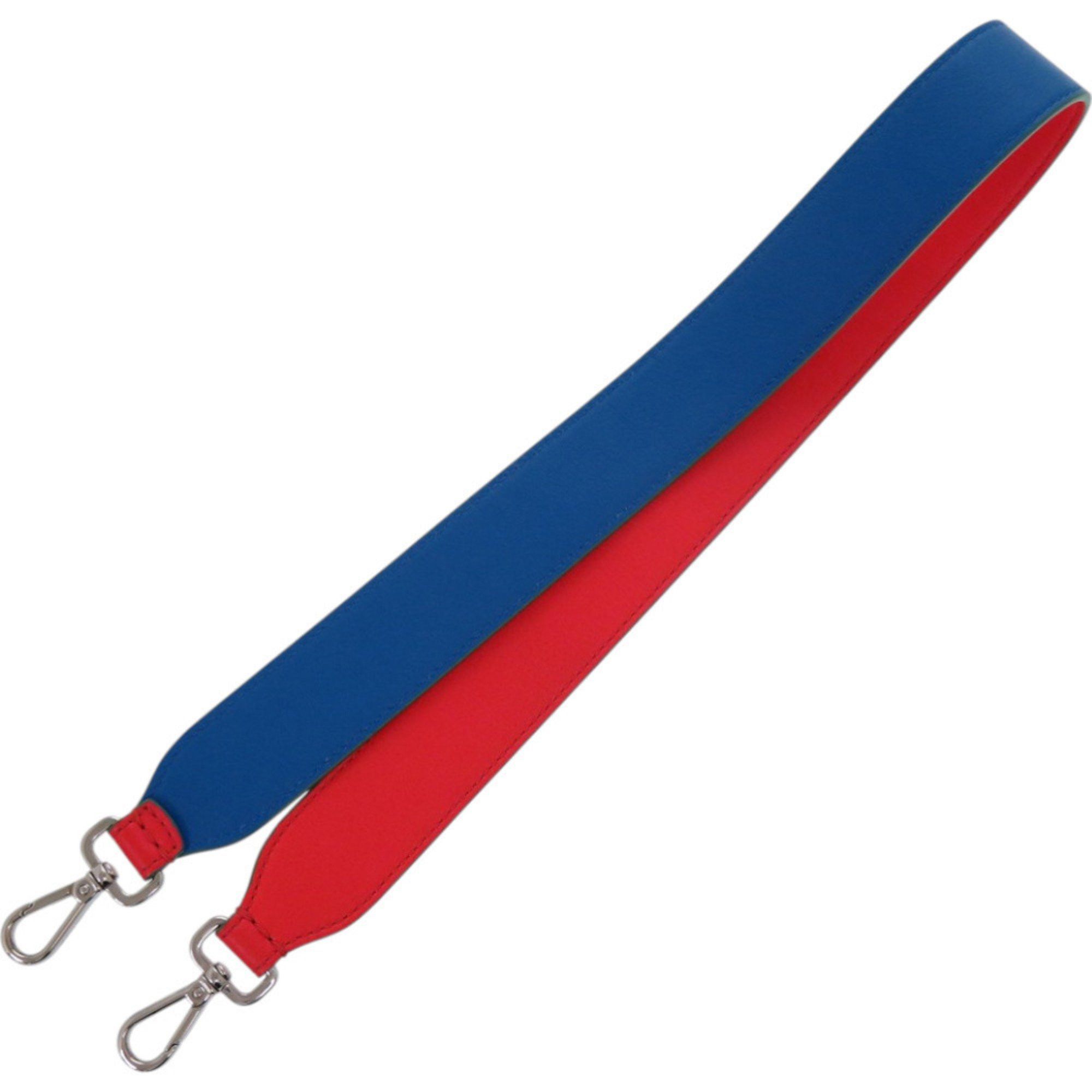 Fendi Fendi Leather Red and Blue Two-Tone Shoulder Strap 0540 FENDI Size ONE SIZE - 2 Thumbnail