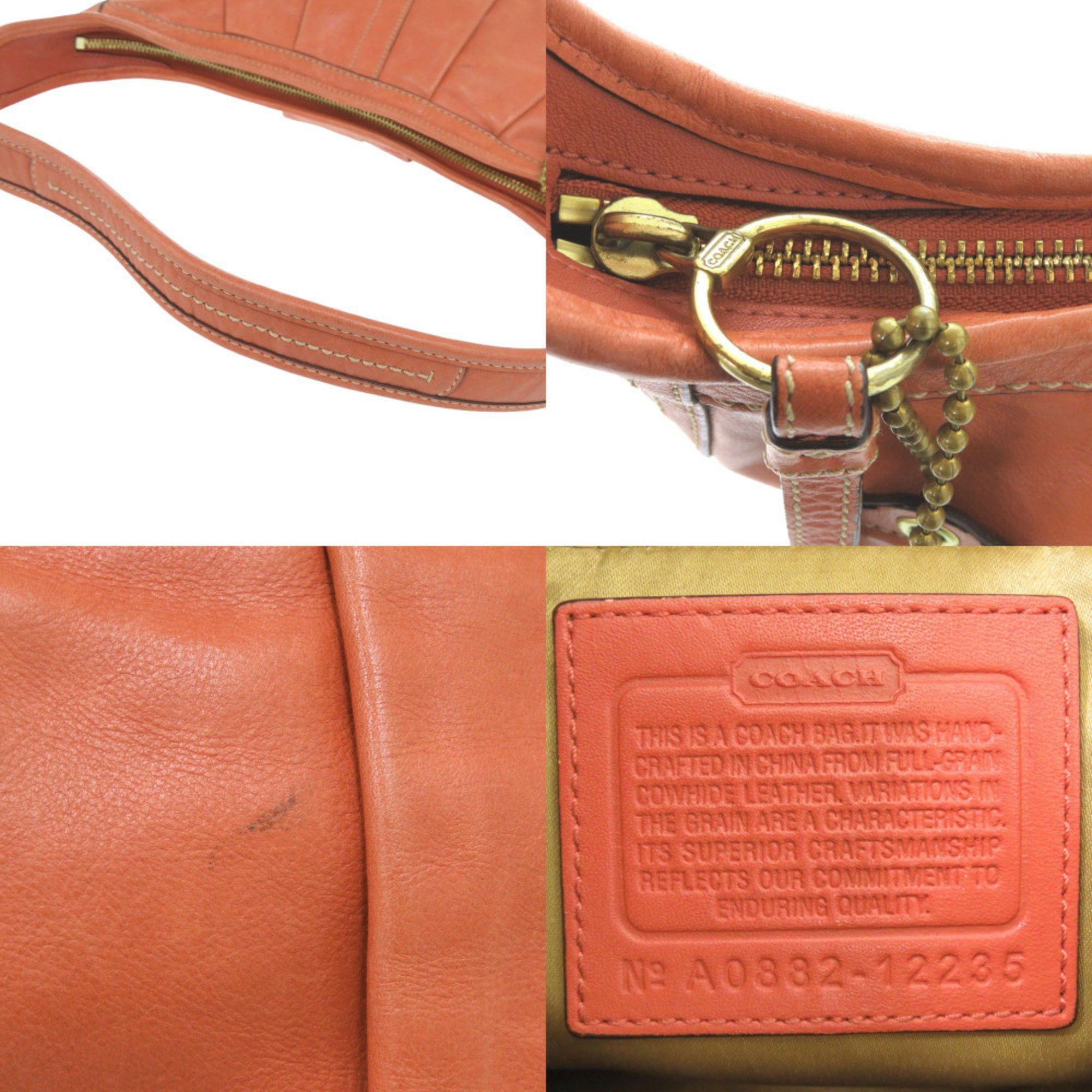 Coach Coach One-Shoulder Bag 12235 Leather Orange Shoulder 0672 COACH Size ONE SIZE - 8 Thumbnail
