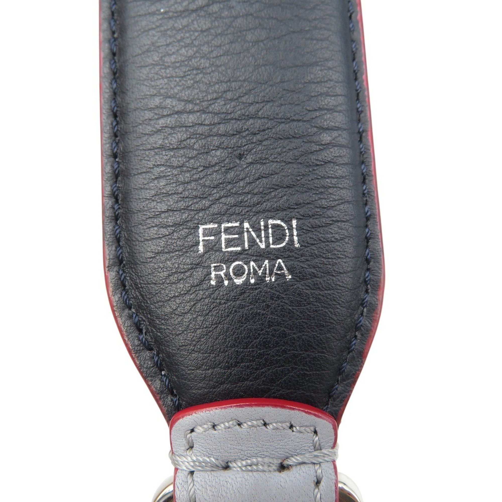 Fendi Fendi Strap You Floral Leather Shoulder in Red, Gray, and White (1664) Size ONE SIZE - 5 Thumbnail