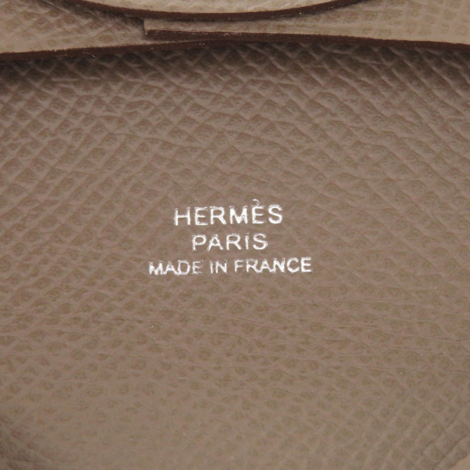 Hermes Unused Hermès Bastia Epsom Leather Coin Case Wallet with W Stamp (Made in 2024) 0506 HERMES Etoupe Size ONE SIZE - 6 Thumbnail