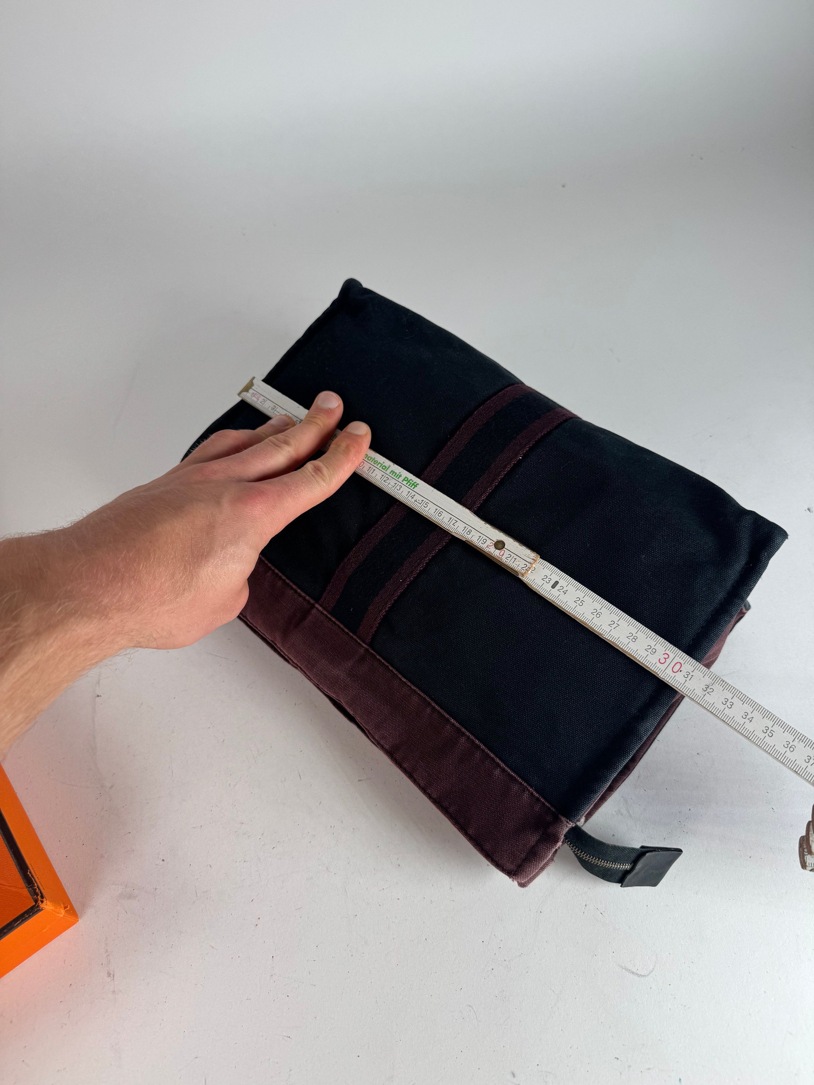 Other Vintage Hermes Canvas Clutch Purple Black Size ONE SIZE - 10 Thumbnail