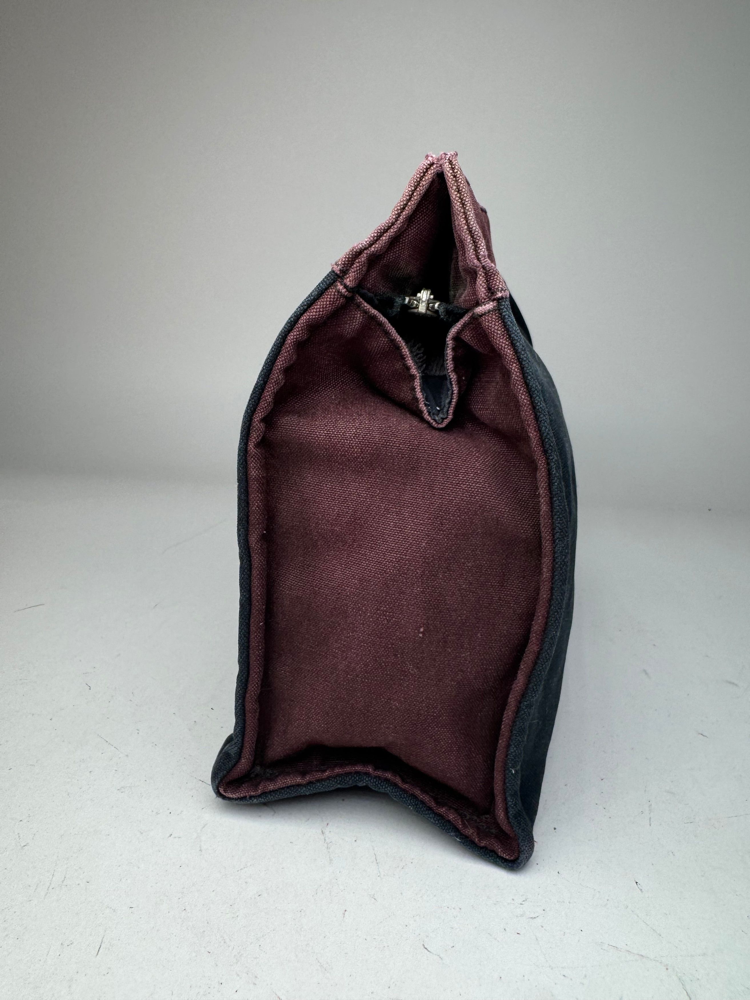 Other Vintage Hermes Canvas Clutch Purple Black Size ONE SIZE - 9 Thumbnail