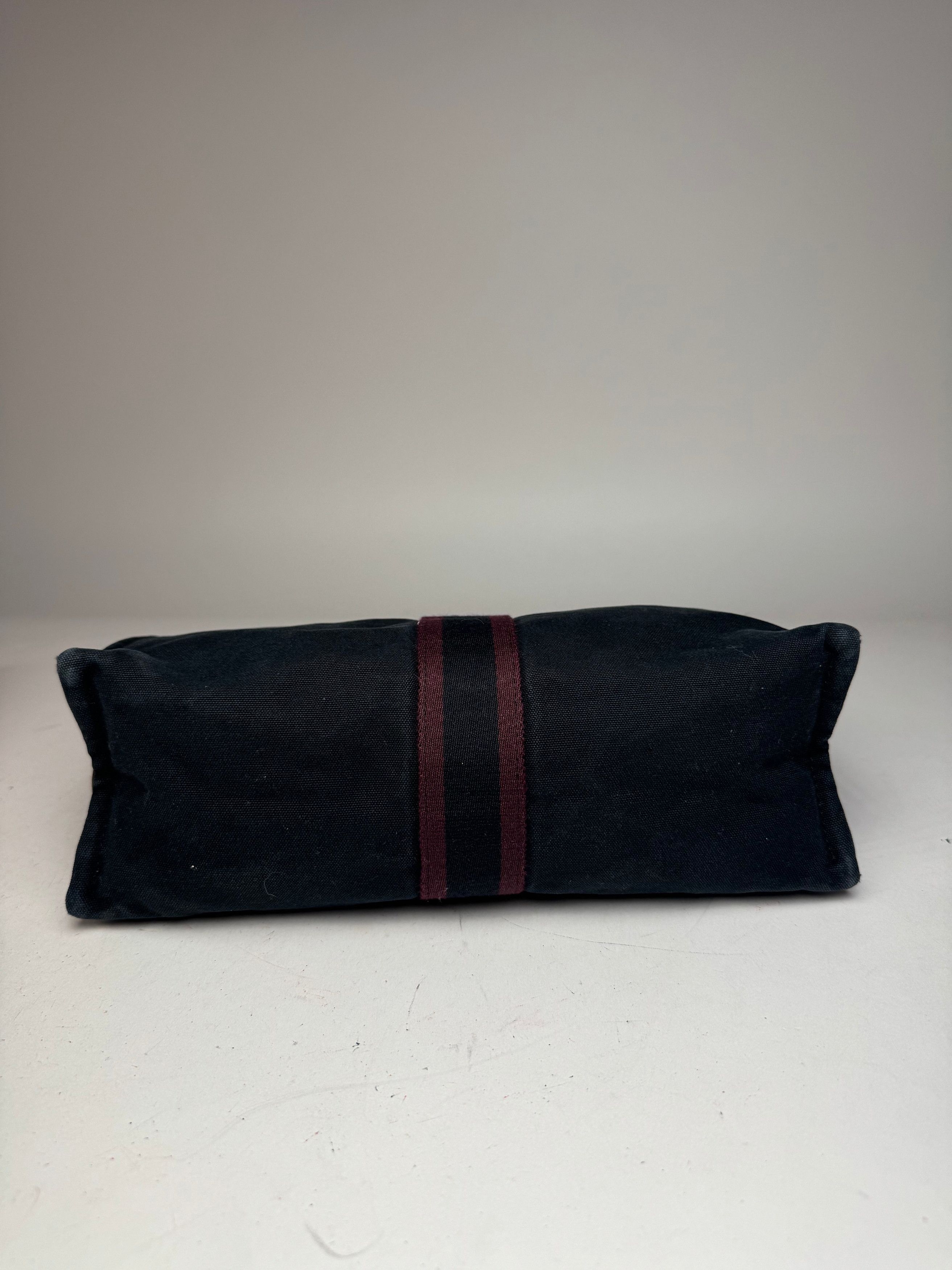 Other Vintage Hermes Canvas Clutch Purple Black Size ONE SIZE - 12 Thumbnail