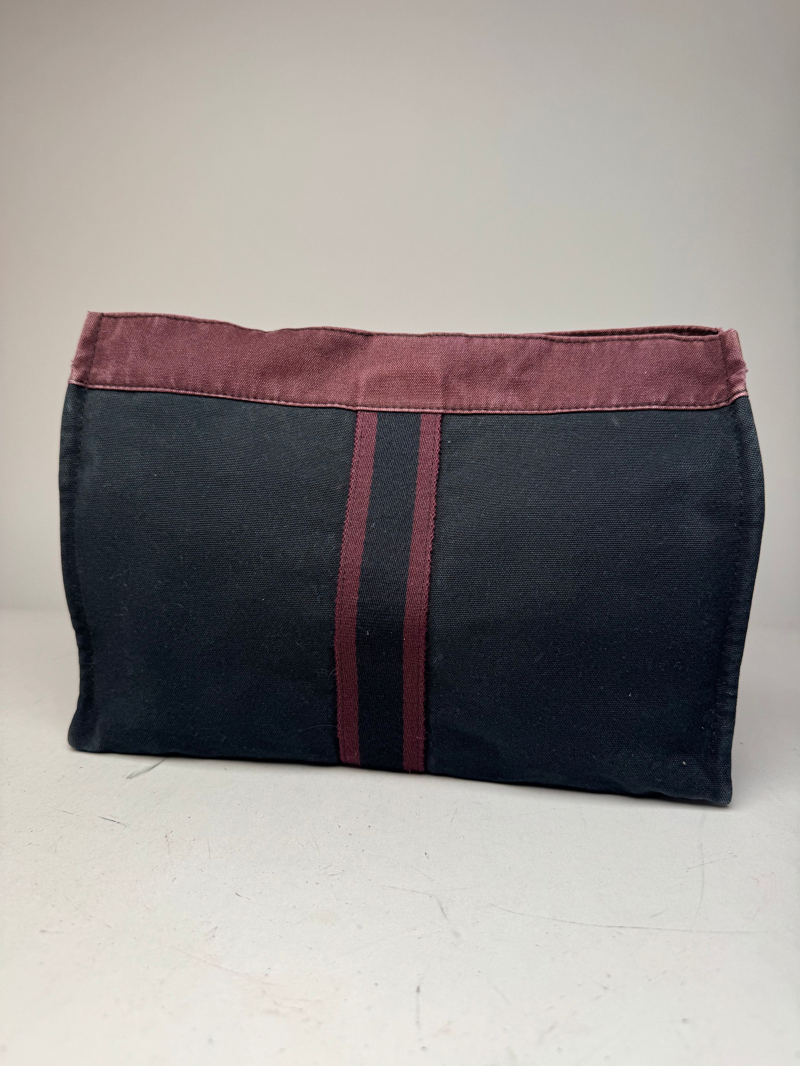 Other Vintage Hermes Canvas Clutch Purple Black Size ONE SIZE - 3 Thumbnail