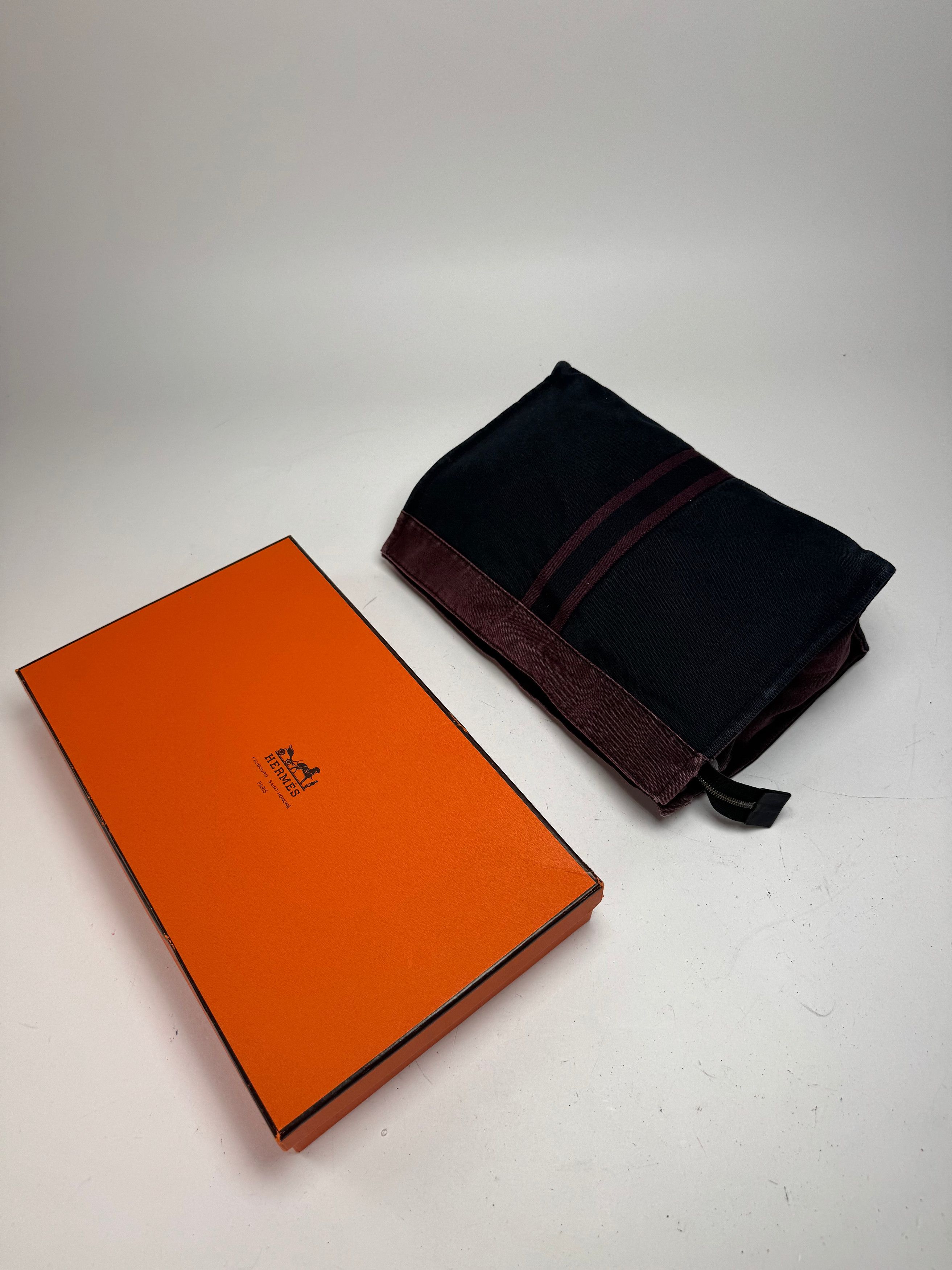 Other Vintage Hermes Canvas Clutch Purple Black Size ONE SIZE - 13 Thumbnail
