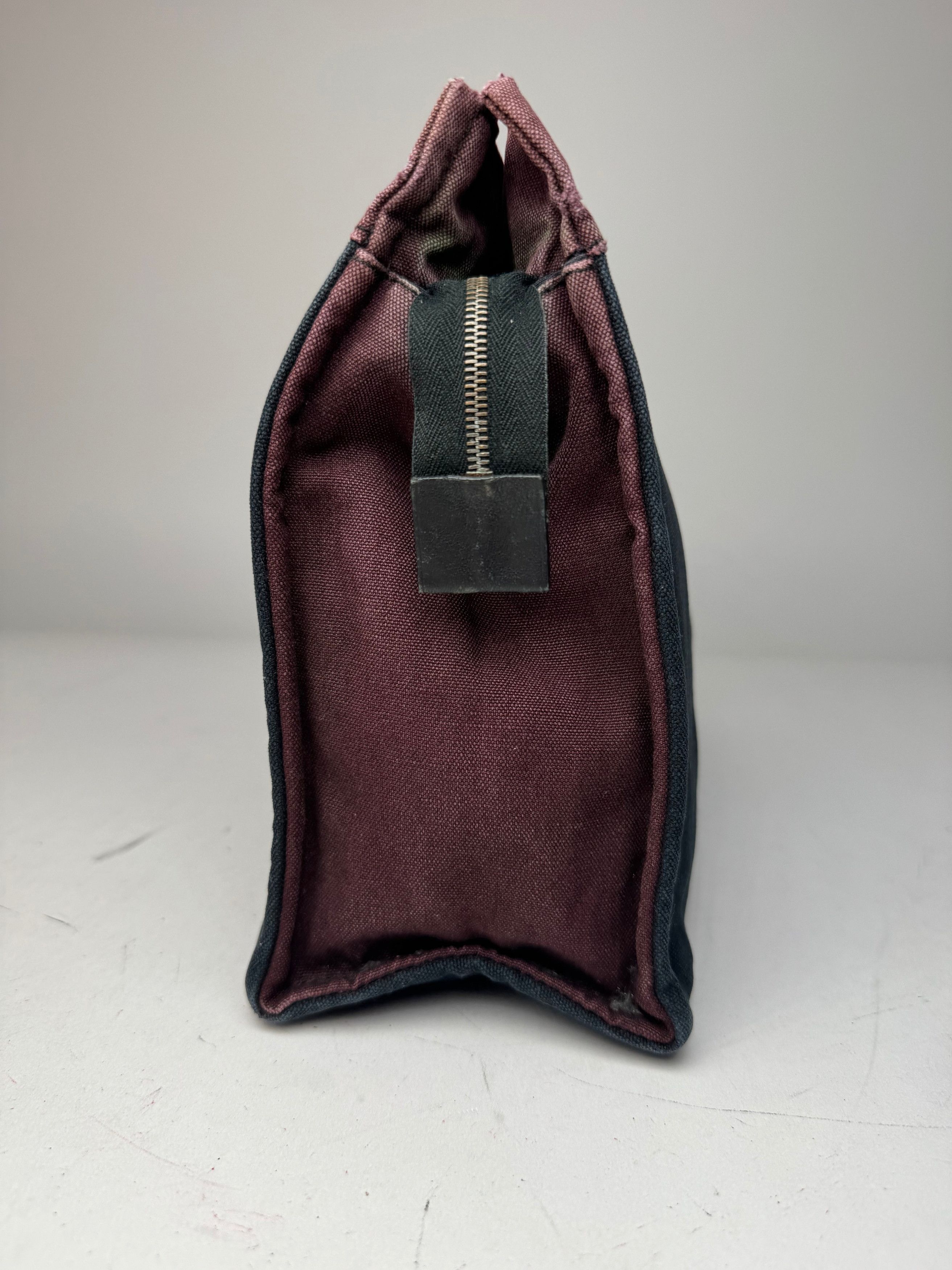 Other Vintage Hermes Canvas Clutch Purple Black Size ONE SIZE - 7 Thumbnail
