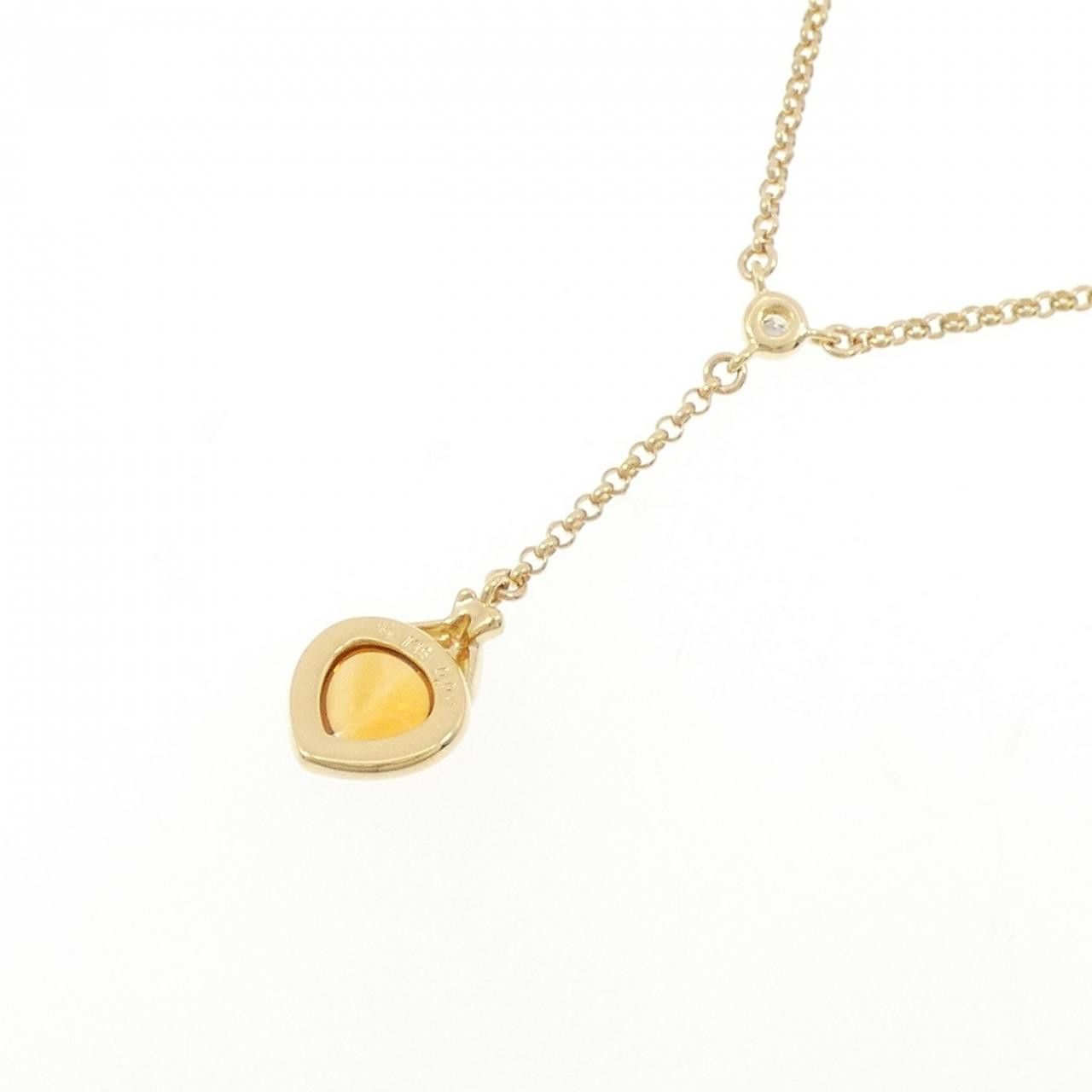 Other Tasaki Tasaki K18 Yellow Gold Citrine Diamond Necklace Metal Necklace DUTY FREE for USA Size ONE SIZE - 4 Thumbnail