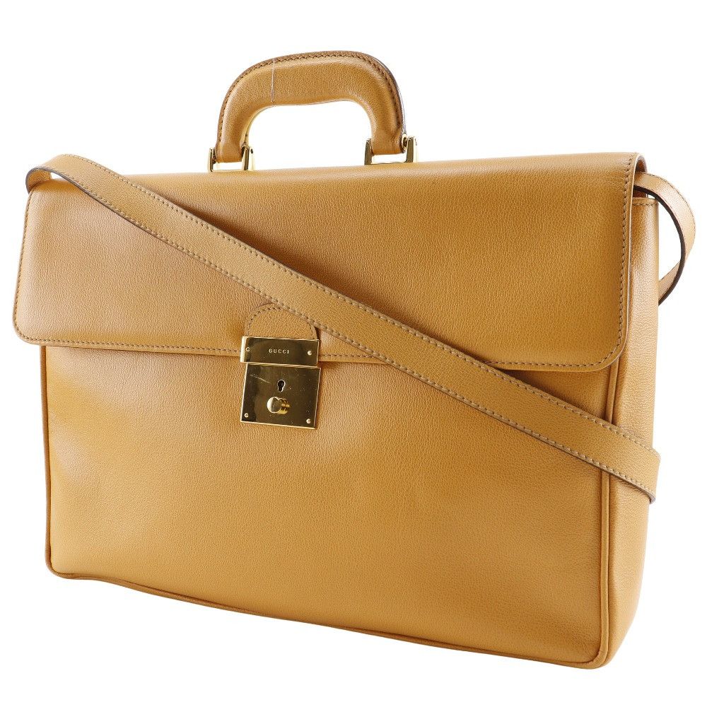 Gucci Gucci Gucci Old Gucci Calf 2way Business Bag Leather Business Bag 1529593678 DUTY FREE for USA Size ONE SIZE - 2 Thumbnail