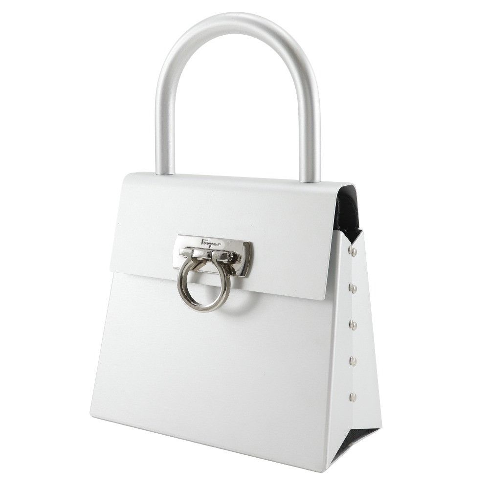 Salvatore Ferragamo Salvatore Ferragamo Gancini Aluminum Handbag Metal Handbag AU21-6716 DUTY FREE for USA