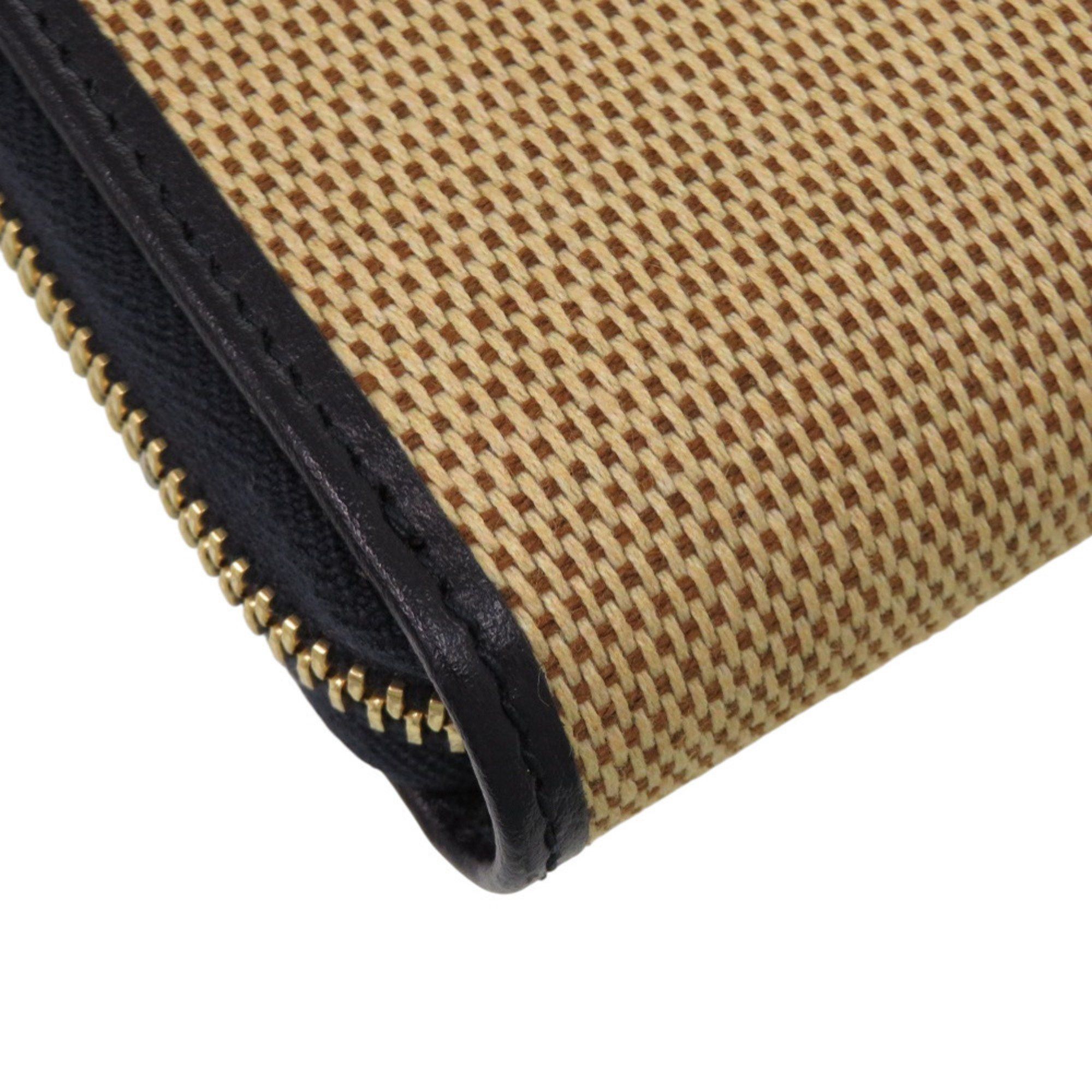 Gucci Gucci 1955 Horsebit 621889 0416 Canvas and Leather Beige Long Wallet 0392 GUCCI Size ONE SIZE - 9 Thumbnail