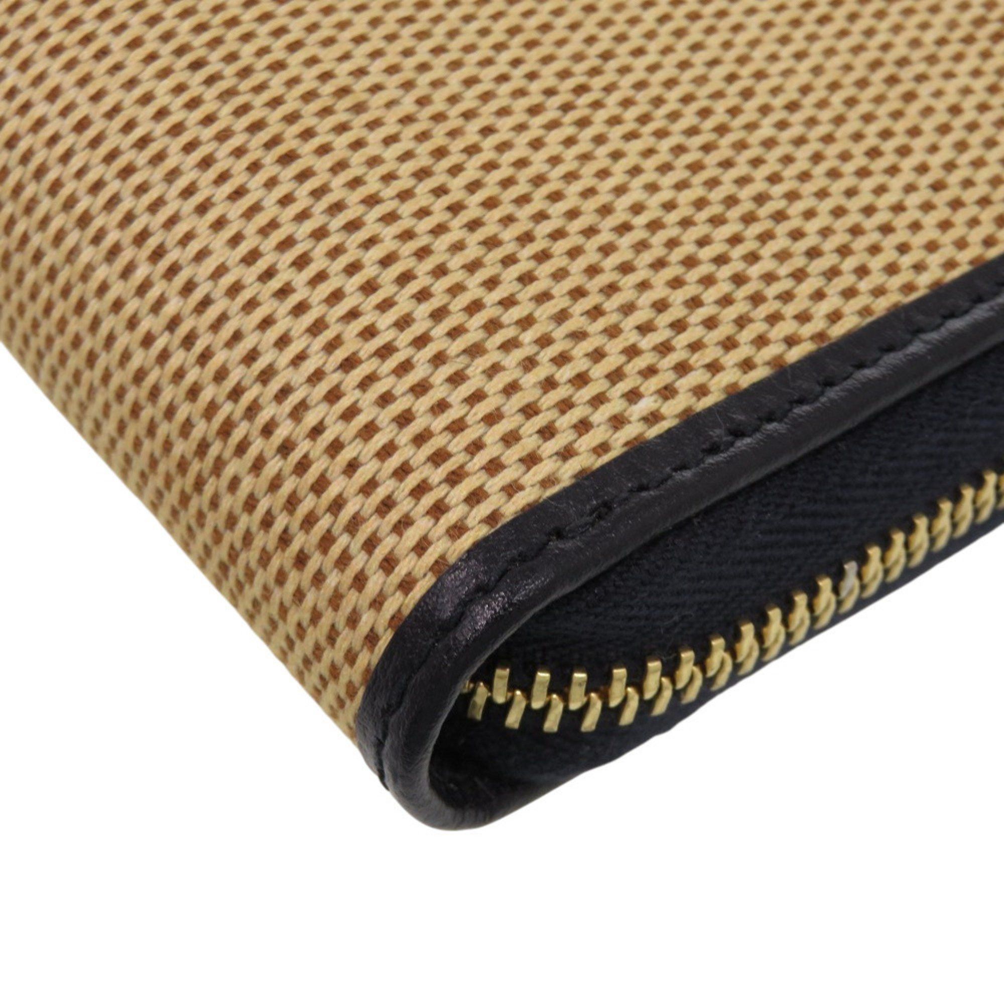 Gucci Gucci 1955 Horsebit 621889 0416 Canvas and Leather Beige Long Wallet 0392 GUCCI Size ONE SIZE - 8 Thumbnail