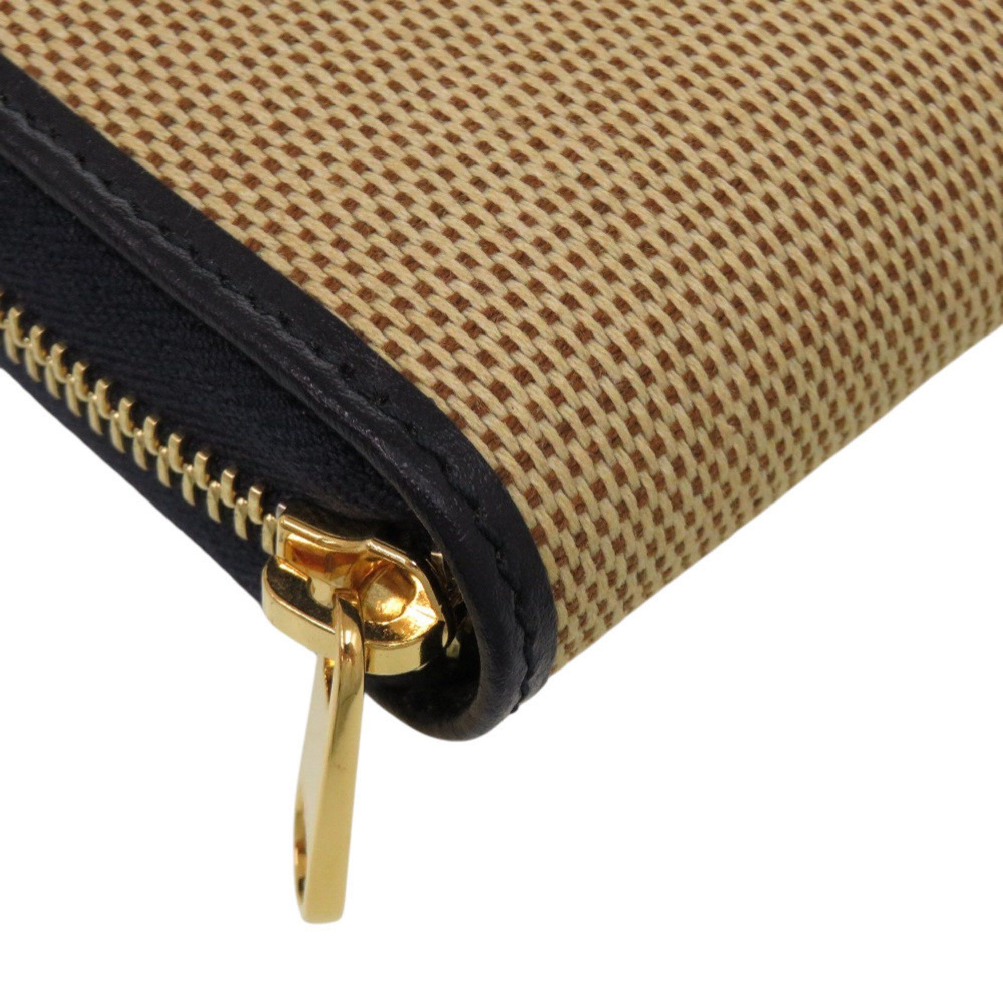 Gucci Gucci 1955 Horsebit 621889 0416 Canvas and Leather Beige Long Wallet 0392 GUCCI Size ONE SIZE - 7 Thumbnail