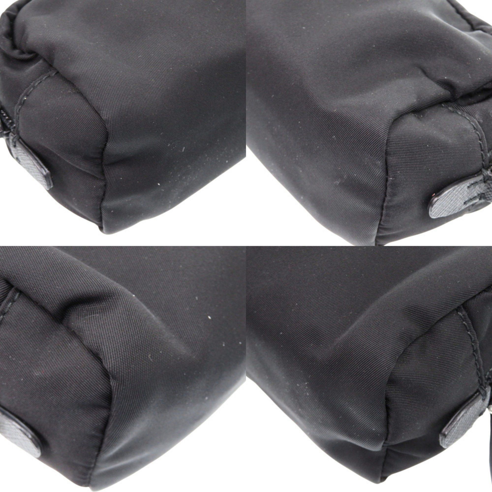 Prada Like new Prada pouch with strap, 1NE175 nylon, silver hardware, black, 0351 PRADA Size ONE SIZE - 5 Thumbnail