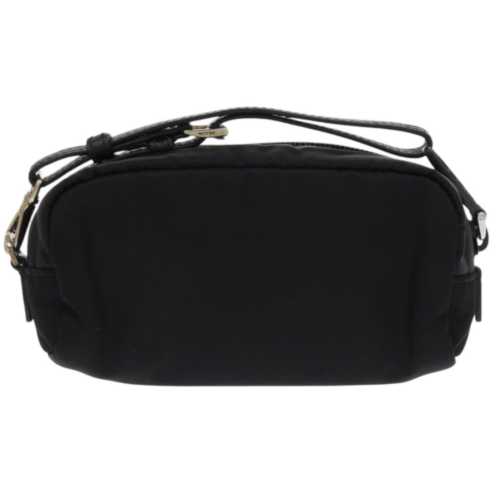 Prada Like new Prada pouch with strap, 1NE175 nylon, silver hardware, black, 0351 PRADA Size ONE SIZE - 2 Thumbnail