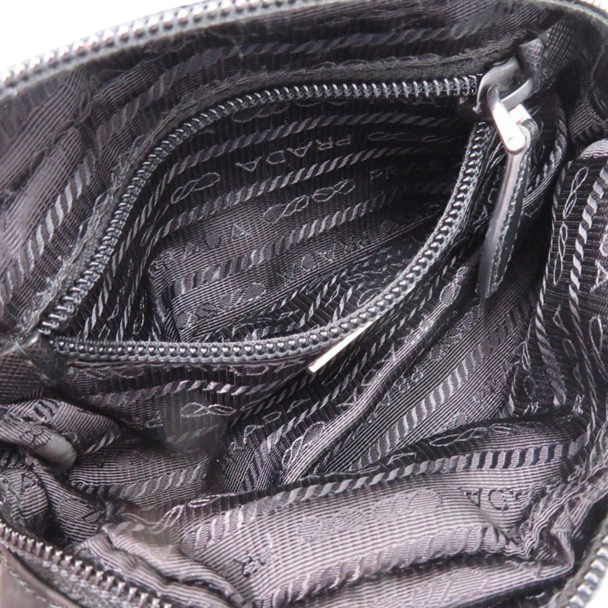 Prada Like new Prada pouch with strap, 1NE175 nylon, silver hardware, black, 0351 PRADA Size ONE SIZE - 8 Thumbnail