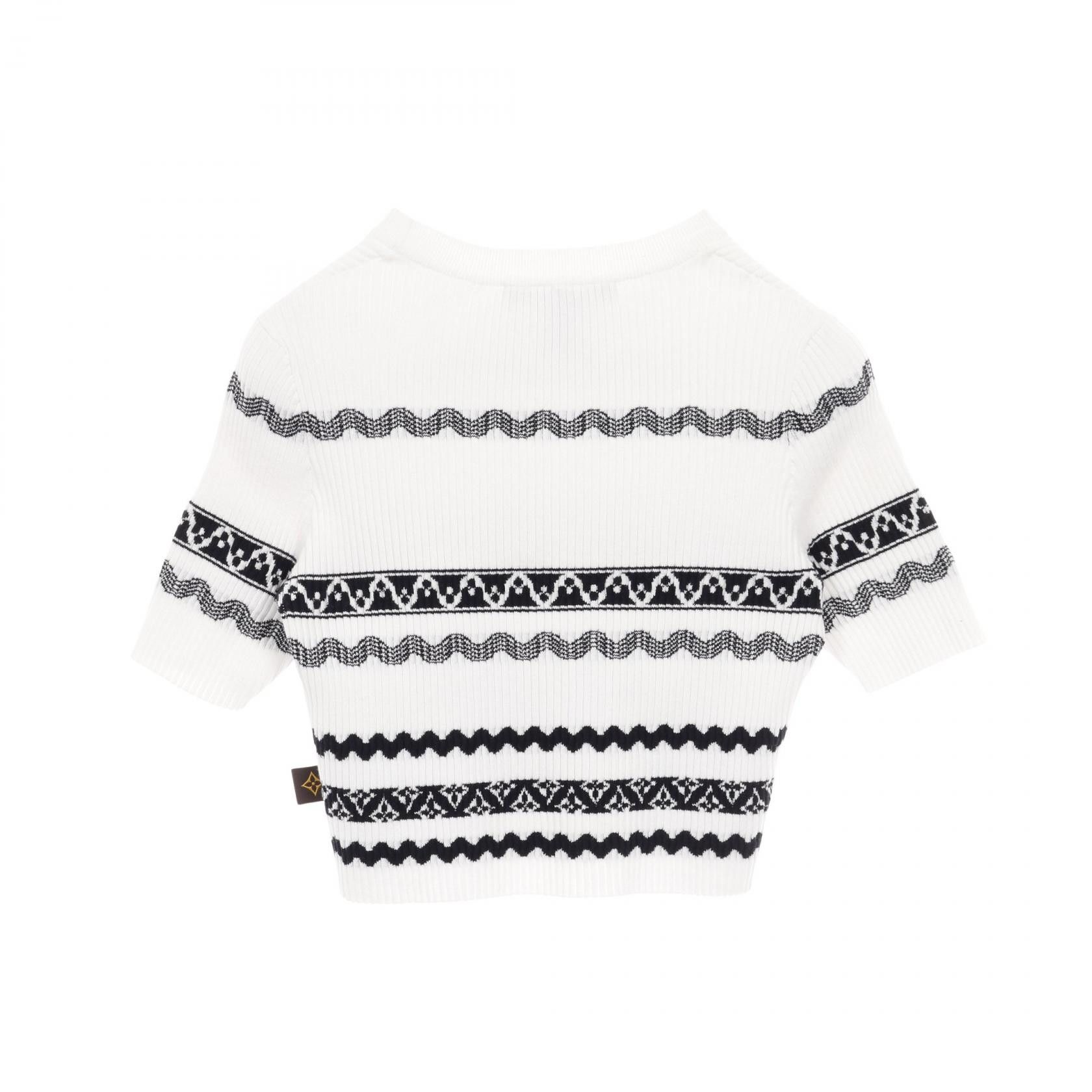 Louis Vuitton Louis Vuitton Louis Vuitton Rib Knit Cotton Top Cotton Tops DUTY FREE for USA Size ONE SIZE - 2 Thumbnail