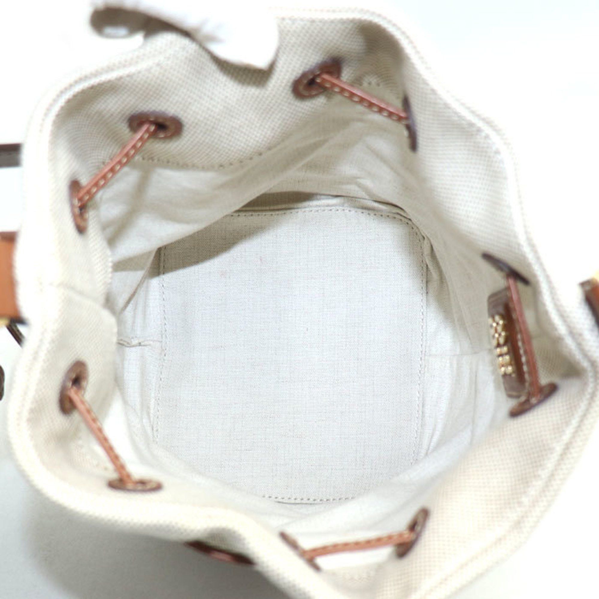 Miu Miu MIUMIU Miu Bucket Bag Shoulder Beige/Brown 5BE090 Women's Size ONE SIZE - 3 Thumbnail
