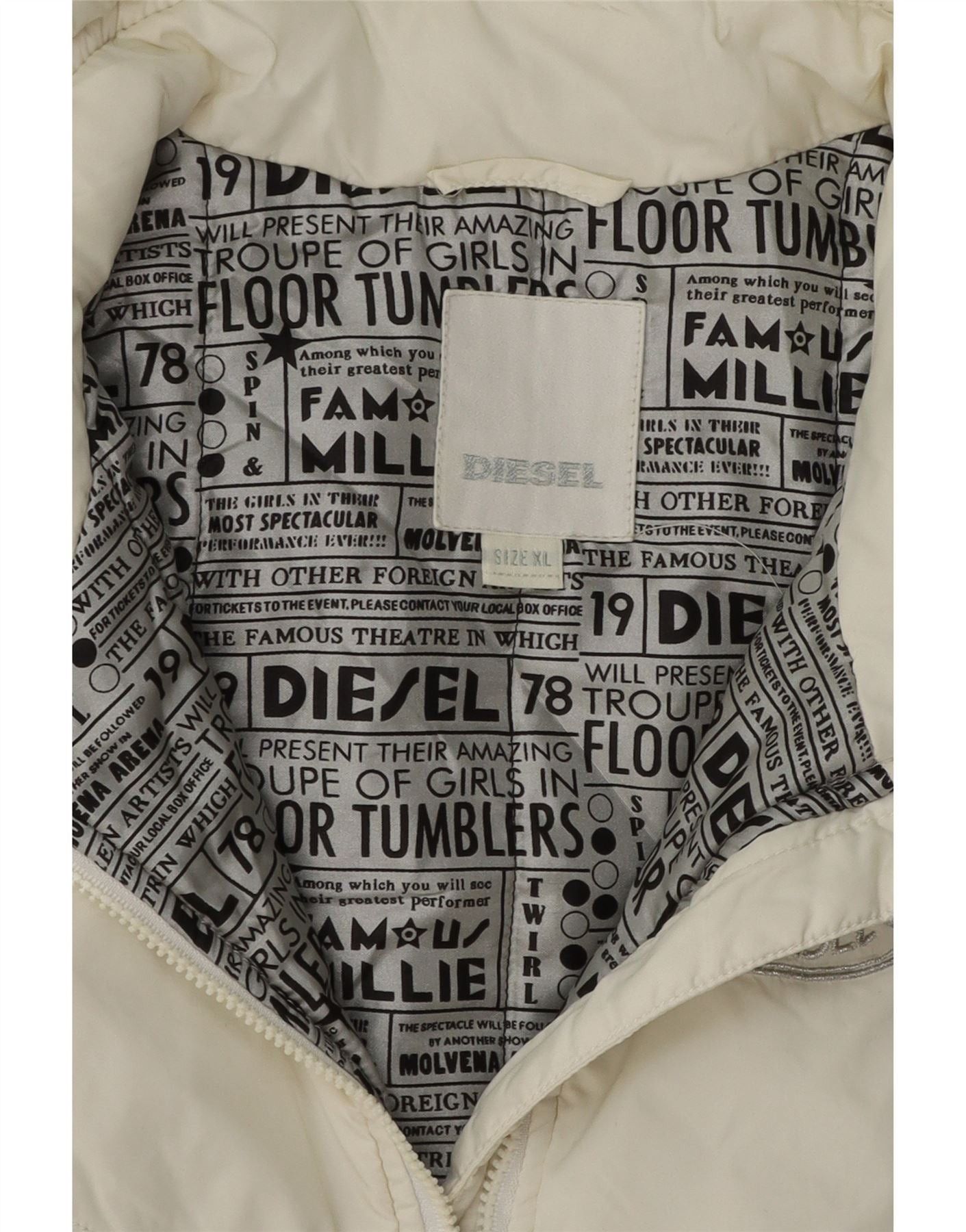 Diesel Girls Padded Gilet 11-12 Years XL White Nylon Size XL / US 12-14 / IT 48-50 - 5 Thumbnail