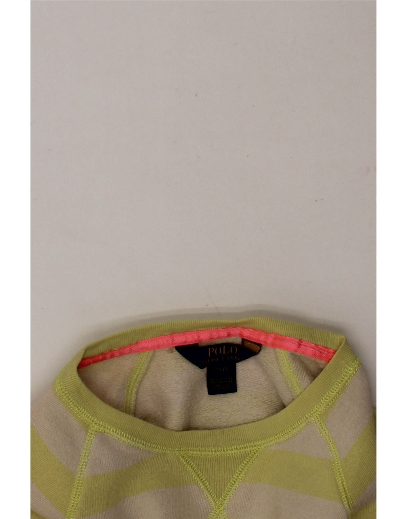 Polo Ralph Lauren Girls Sweatshirt Jumper 6-7 Years Small Green Striped Size XS / US 0-2 / IT 36-38 - 3 Thumbnail