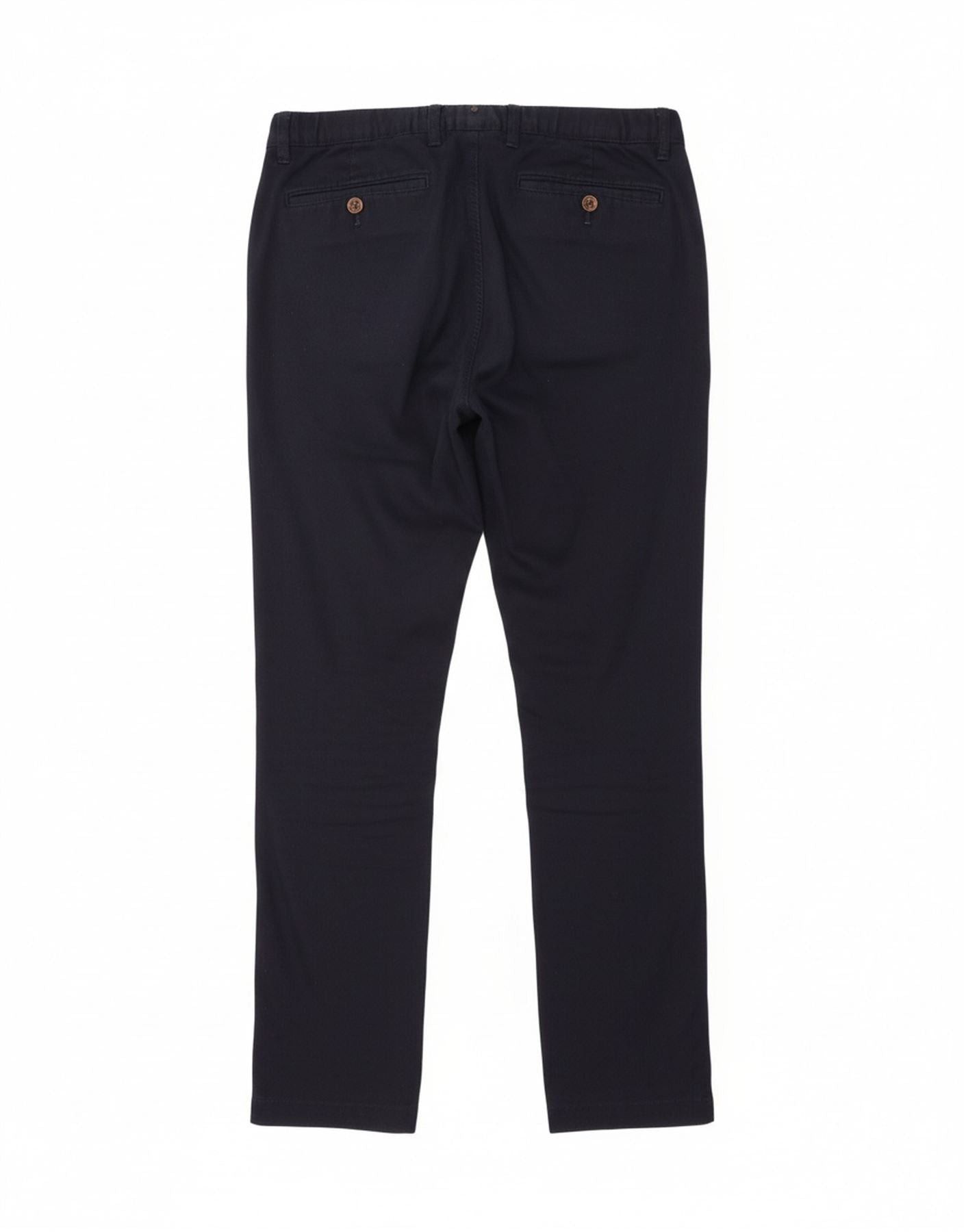 Polo Ralph Lauren Womens Slim Chino Trousers US 6 Medium W30 L27 Navy Blue Size 28" / US 6 / IT 42 - 2 Thumbnail