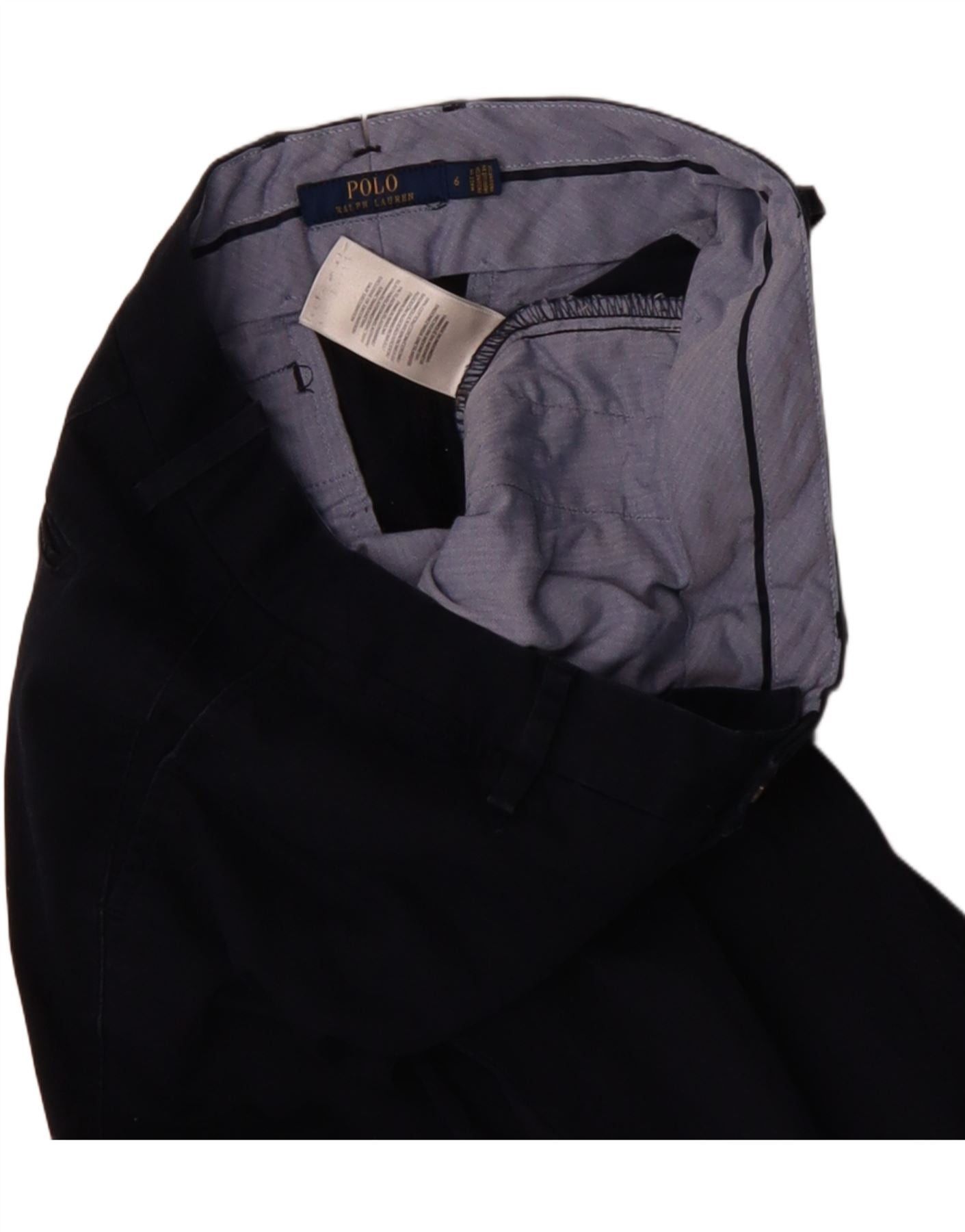 Polo Ralph Lauren Womens Slim Chino Trousers US 6 Medium W30 L27 Navy Blue Size 28" / US 6 / IT 42 - 5 Thumbnail