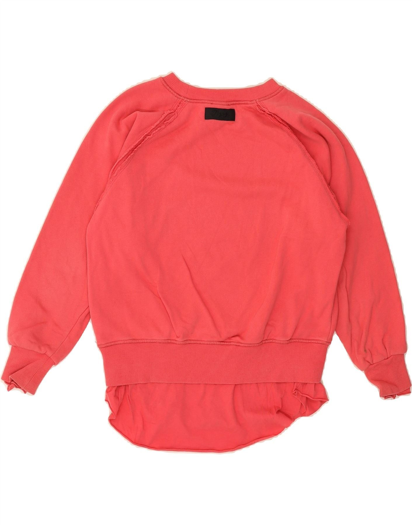 Diesel Girls Sweatshirt Jumper 11-12 Years Pink Cotton Size ONE SIZE - 2 Thumbnail