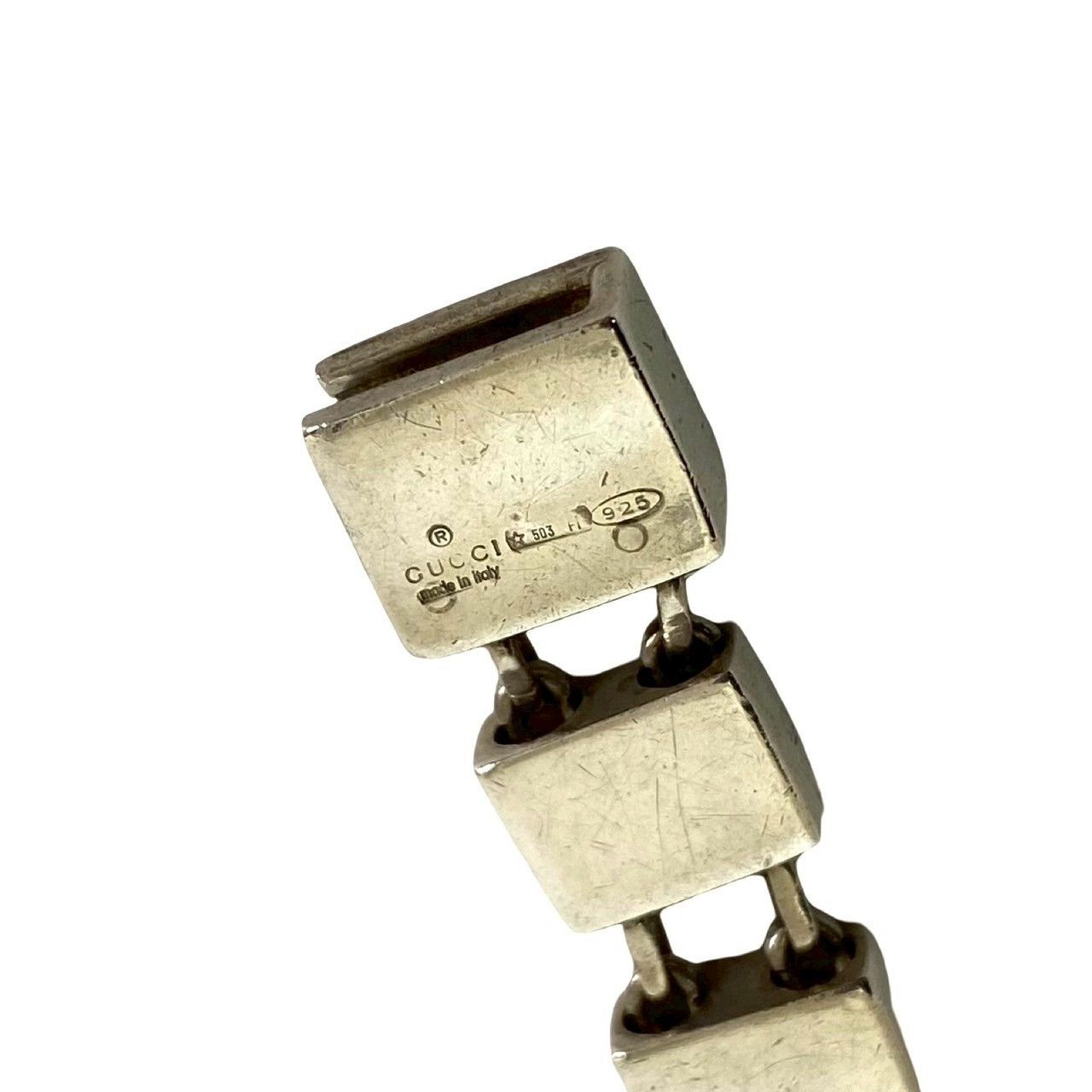 Gucci Gucci Gucci Square Chain Silver 925 Bracelet Metal Bracelet DUTY FREE for USA Size ONE SIZE - 3 Thumbnail