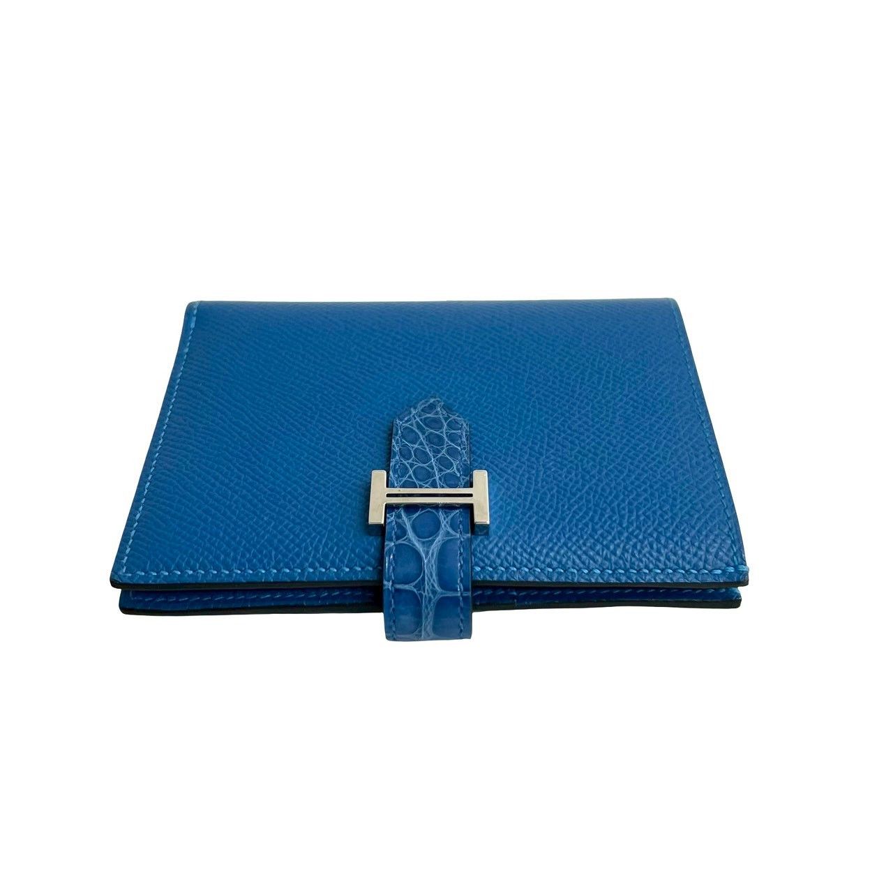 Hermes Hermes Hermes Béarn Compact Alligator Veau Epsom Wallet Leather Short Wallet Stamp Z (2021) DUTY FREE for USA Size ONE SIZE - 4 Thumbnail