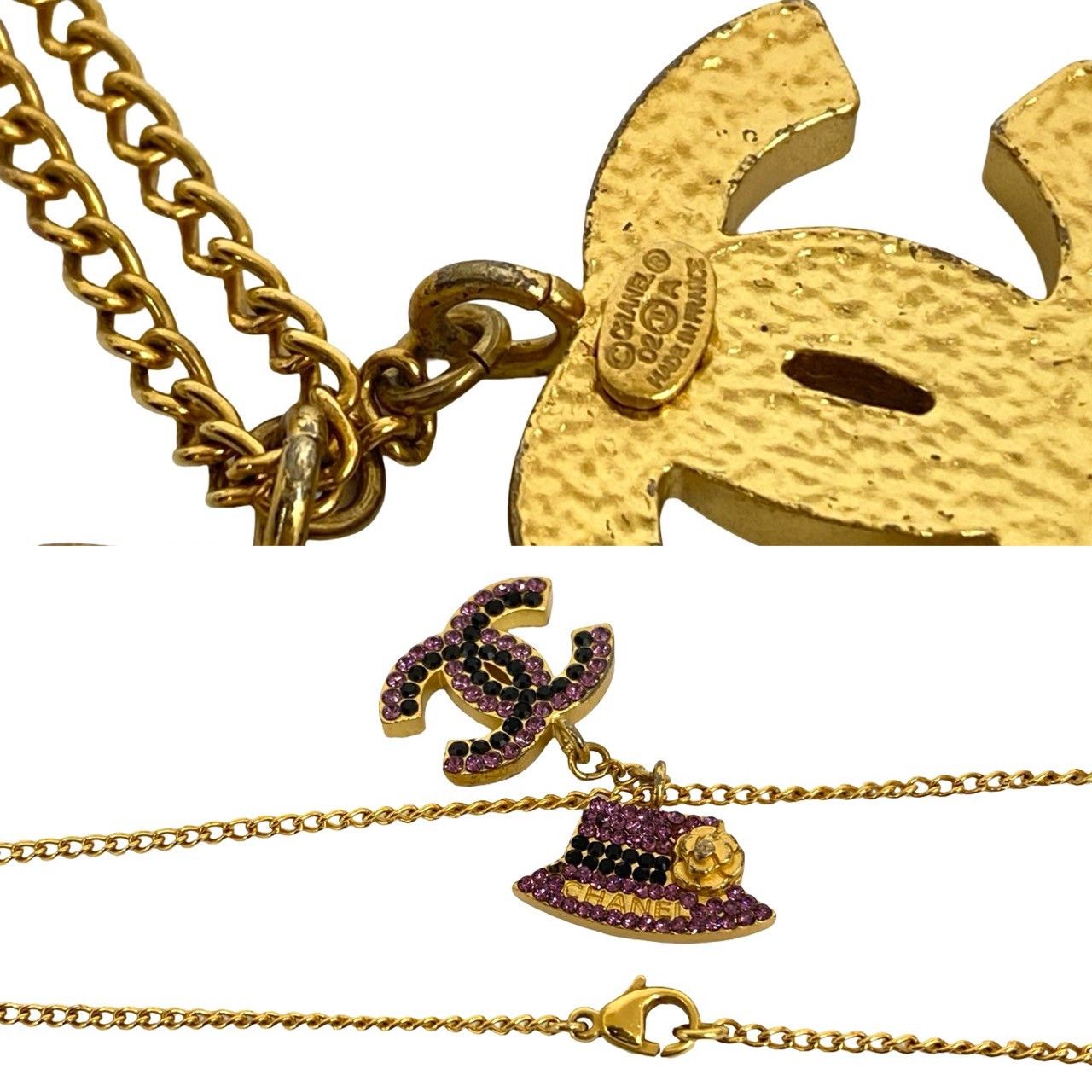 Chanel Chanel Chanel Coco Mark Hat Motif Necklace Pendant Accessory Metal Necklace DUTY FREE for USA Size ONE SIZE - 3 Thumbnail