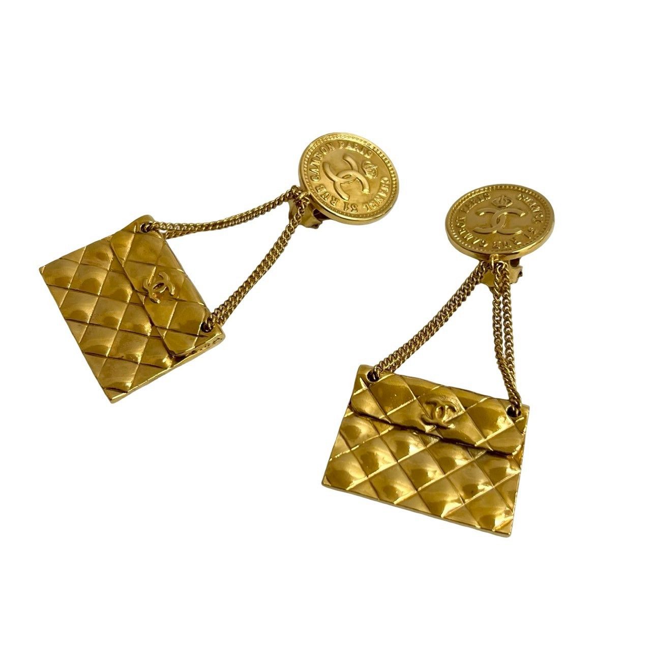 Chanel Chanel Chanel Coco Mark Matelassé Earrings Metal Earrings DUTY FREE for USA Size ONE SIZE - 3 Thumbnail