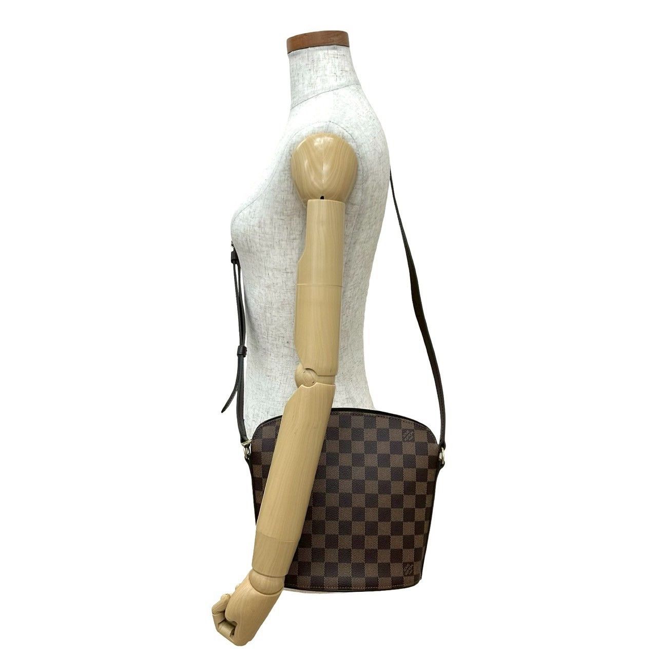 Louis Vuitton Louis Vuitton Louis Vuitton Drouot Damier Leather Shoulder Bag Canvas Shoulder Bag DUTY FREE for USA Size ONE SIZE - 3 Thumbnail
