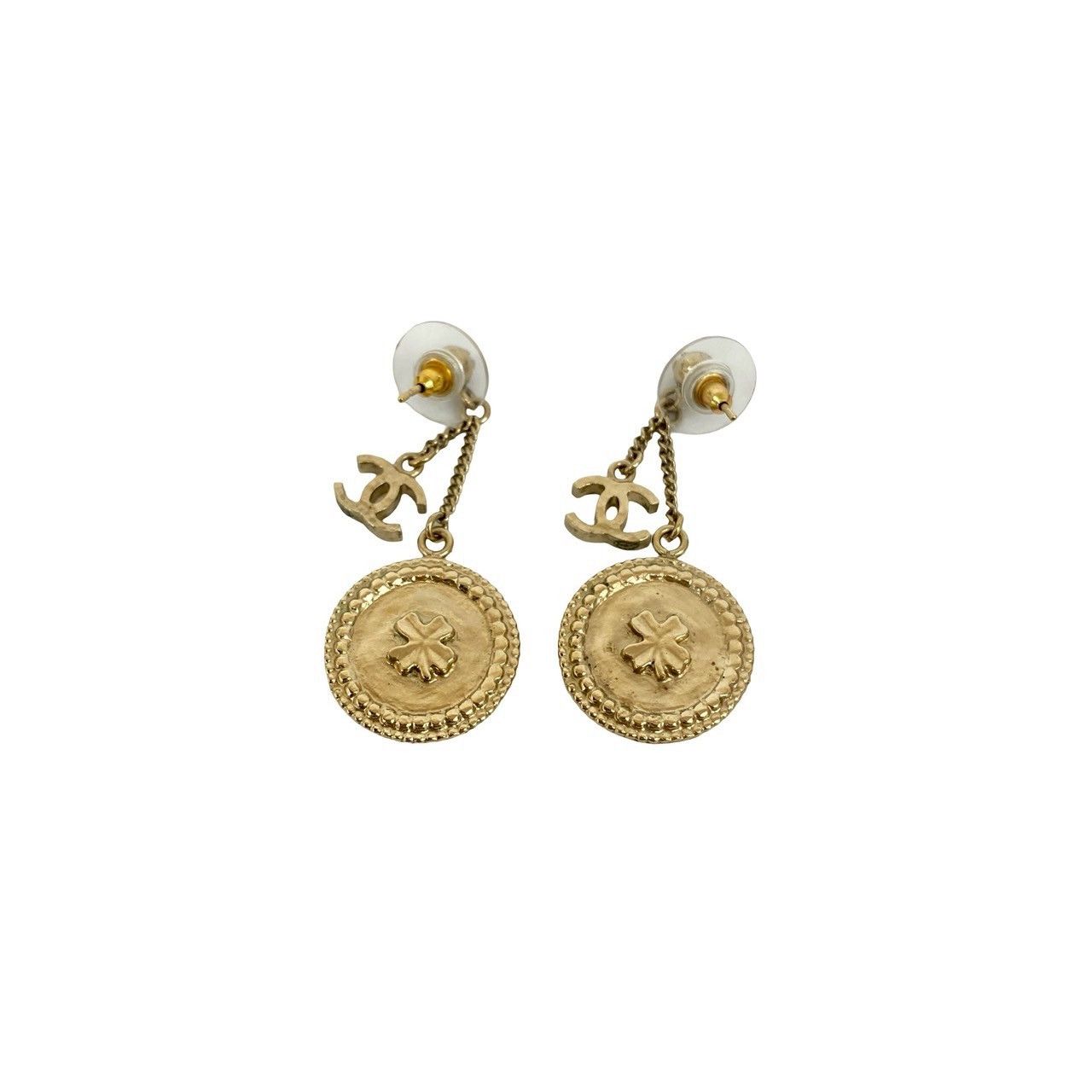 Chanel Chanel Chanel Coco Mark Coin Earrings Metal Earrings DUTY FREE for USA Size ONE SIZE - 6 Thumbnail