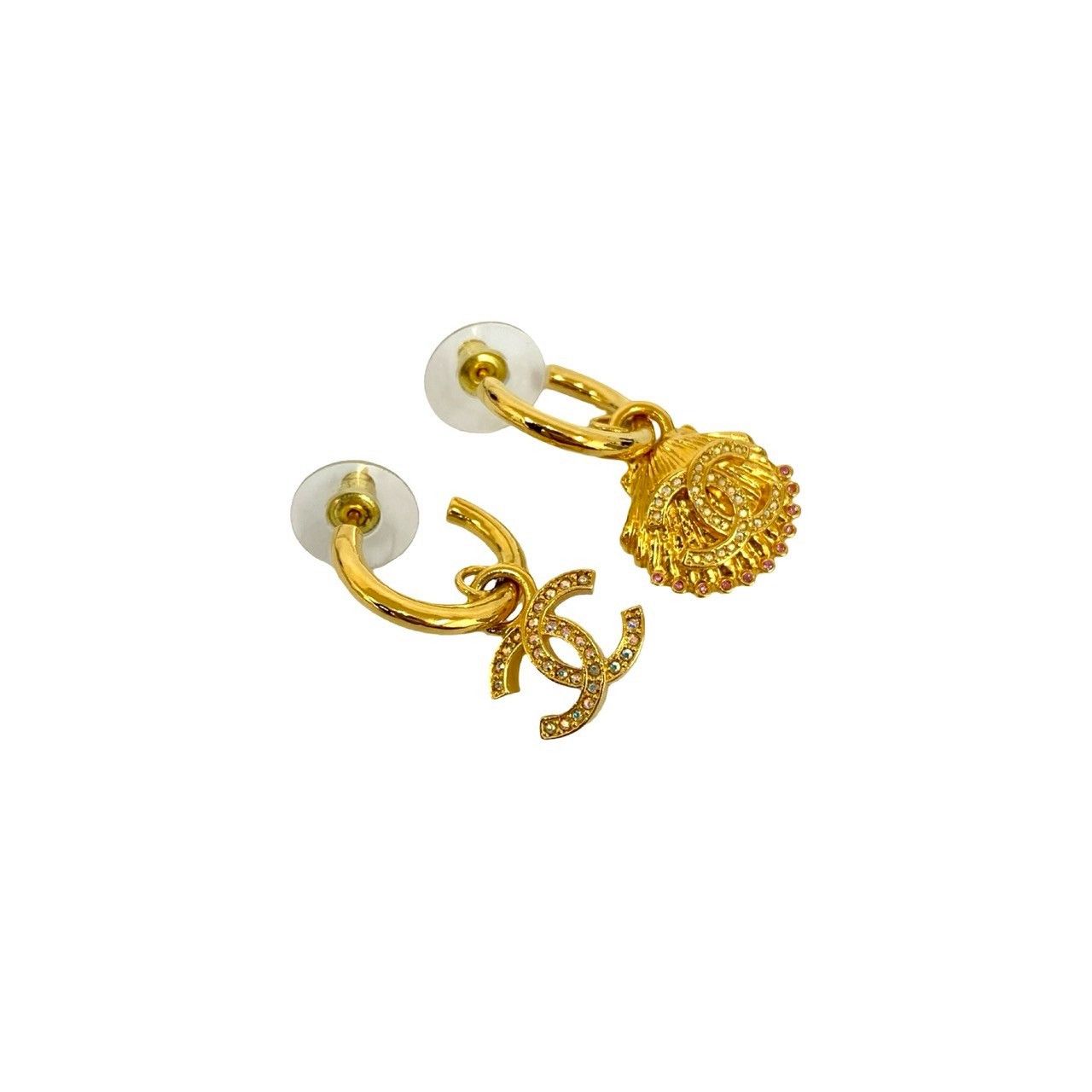 Chanel Chanel Chanel Coco Mark Shell Earrings Metal Earrings A23C DUTY FREE for USA Size ONE SIZE - 5 Thumbnail