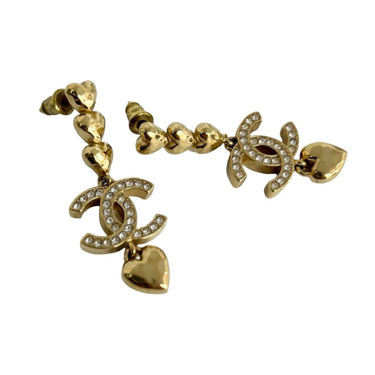 Chanel Chanel Chanel Coco Mark Heart Earrings Metal Earrings DUTY FREE for USA Size ONE SIZE - 4 Thumbnail