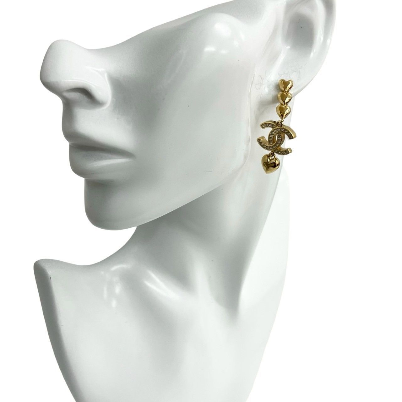 Chanel Chanel Chanel Coco Mark Heart Earrings Metal Earrings DUTY FREE for USA Size ONE SIZE - 2 Thumbnail