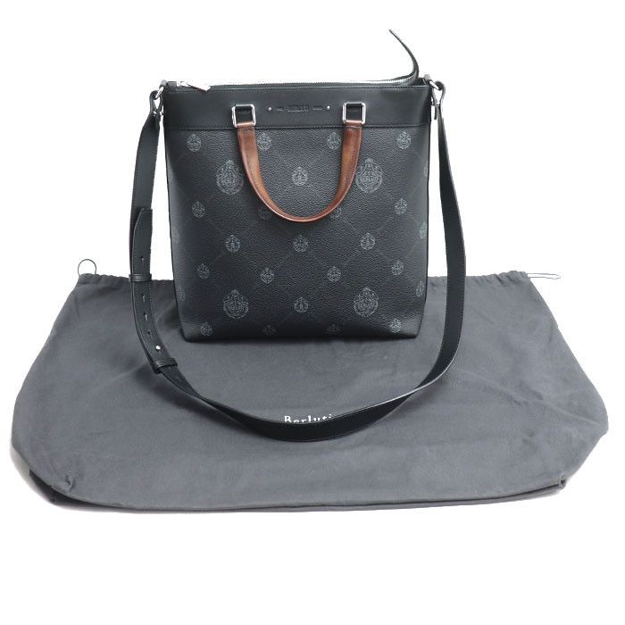 Other Other Berluti Passenger Vertical Leather Coated Canvas 2way Tote Bag Leather Tote Bag DUTY FREE for USA Size ONE SIZE - 7 Thumbnail