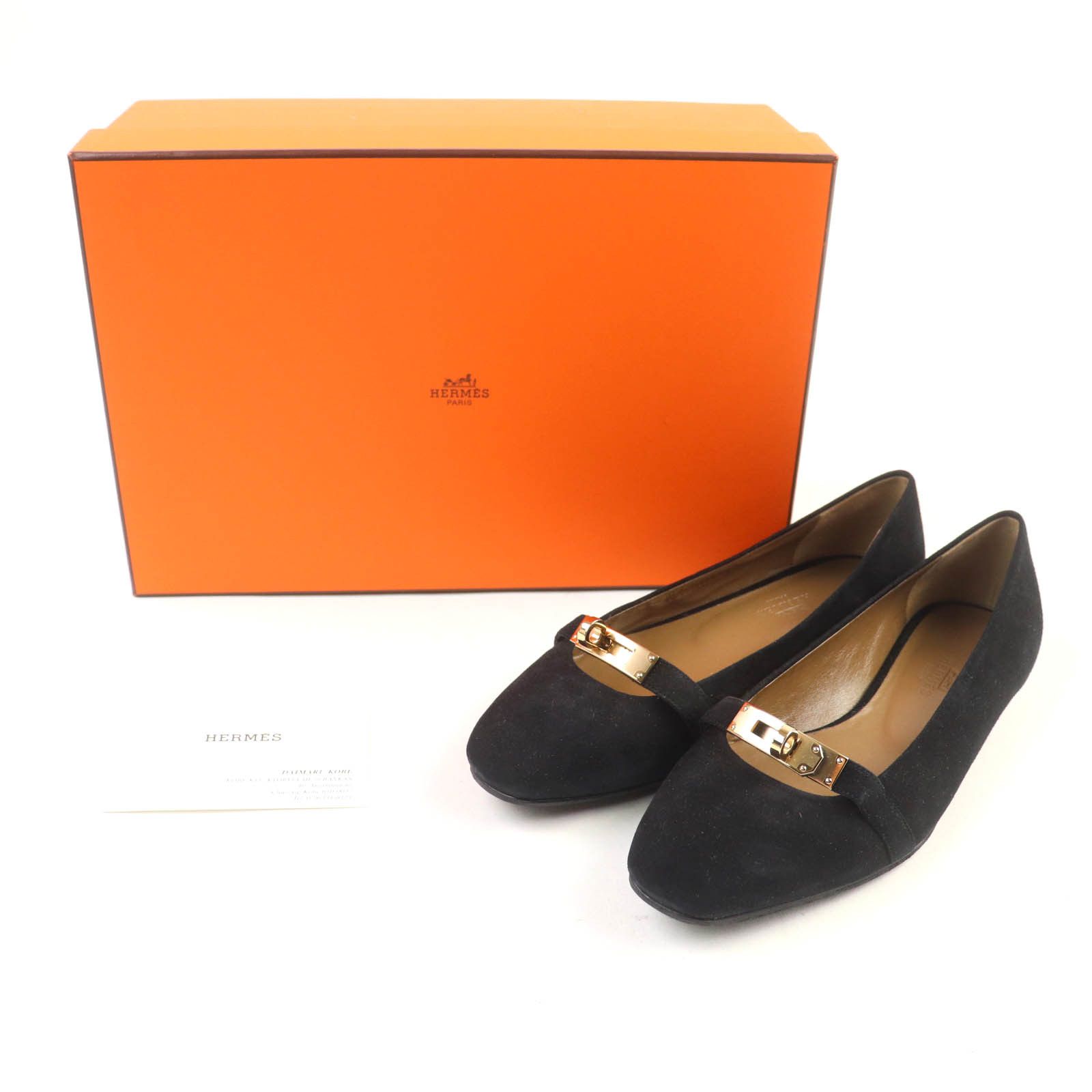Hermes Hermes Hermes Bilbao Kelly Buckle Suede Pumps Suede Shoes DUTY FREE for USA Size ONE SIZE - 2 Thumbnail