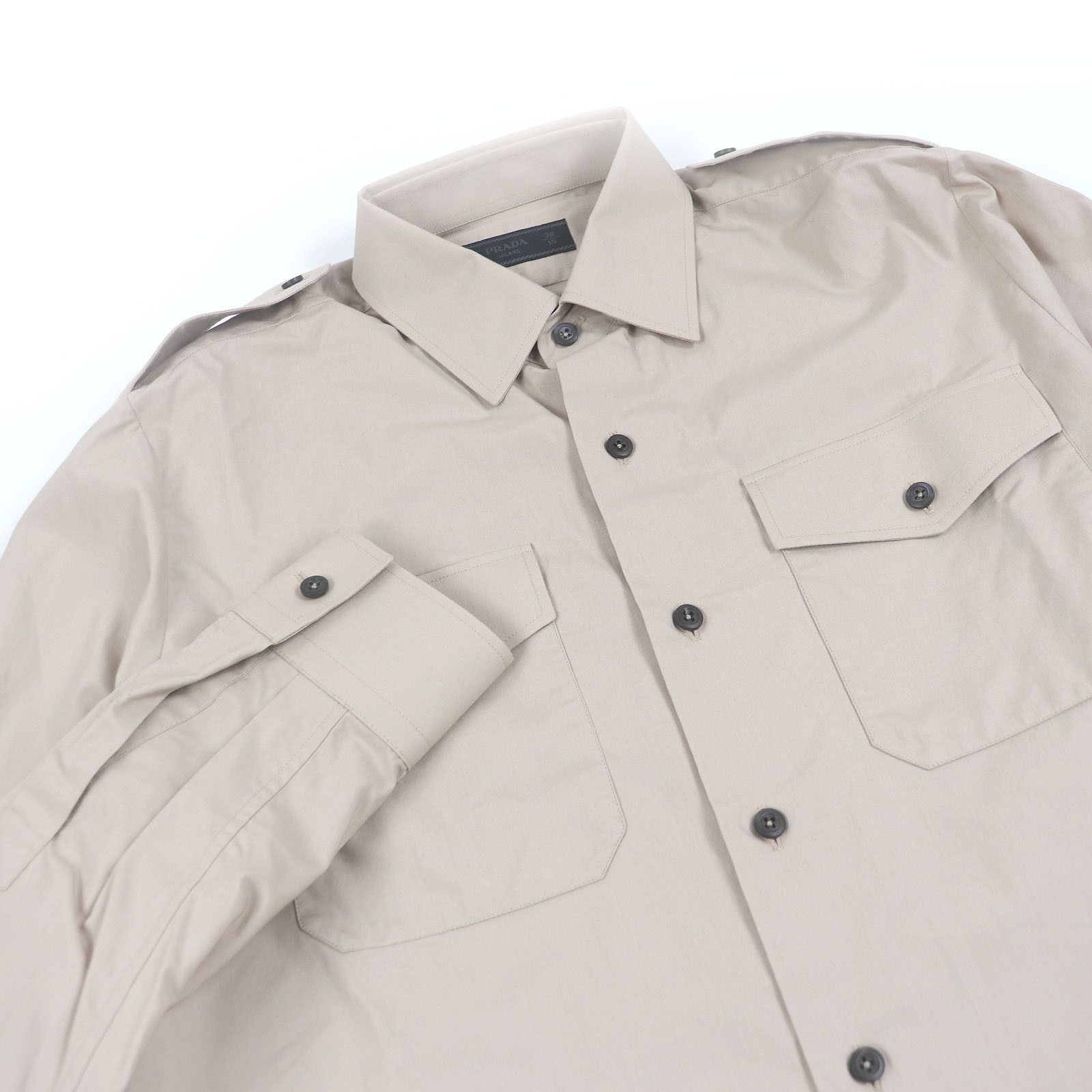 Prada Prada PRADA Long Sleeve Shirt Cotton Shirt Cotton Dress Shirt UCN513 DUTY FREE for USA Size ONE SIZE - 2 Thumbnail