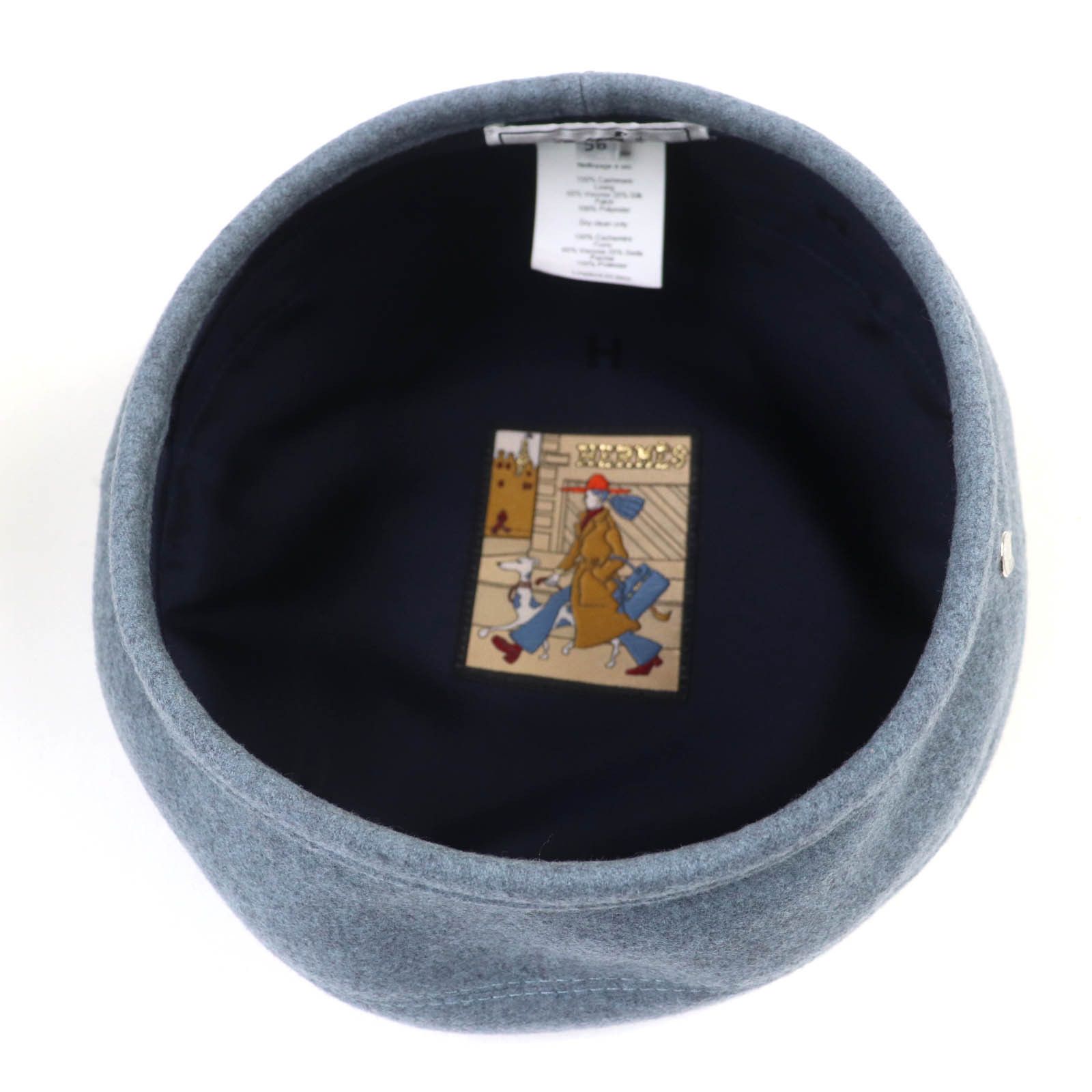 Hermes Hermes Hermes Saint Honor Serie Cashmere Beret Natural Material Hats DUTY FREE for USA Size ONE SIZE - 6 Thumbnail