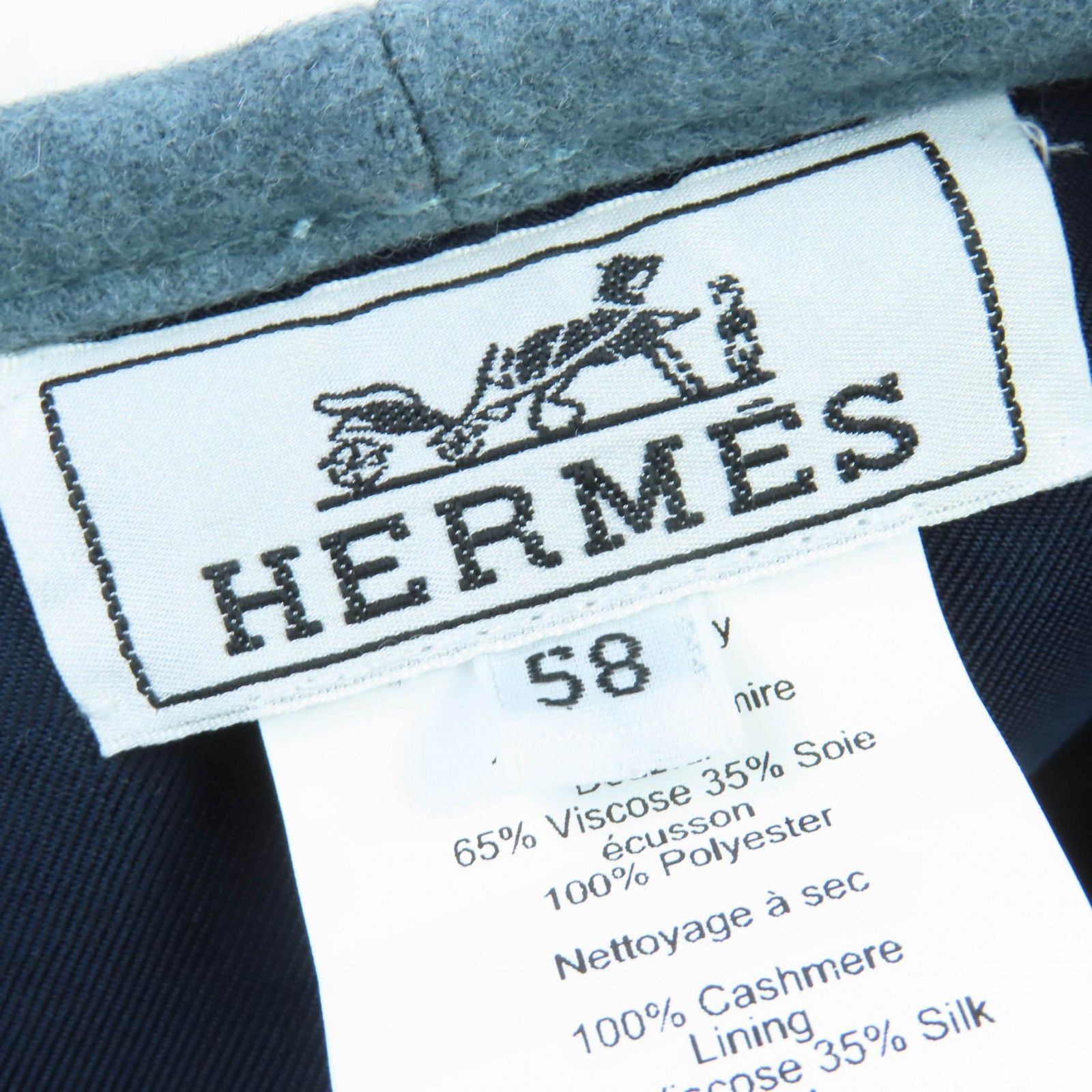 Hermes Hermes Hermes Saint Honor Serie Cashmere Beret Natural Material Hats DUTY FREE for USA Size ONE SIZE - 9 Thumbnail