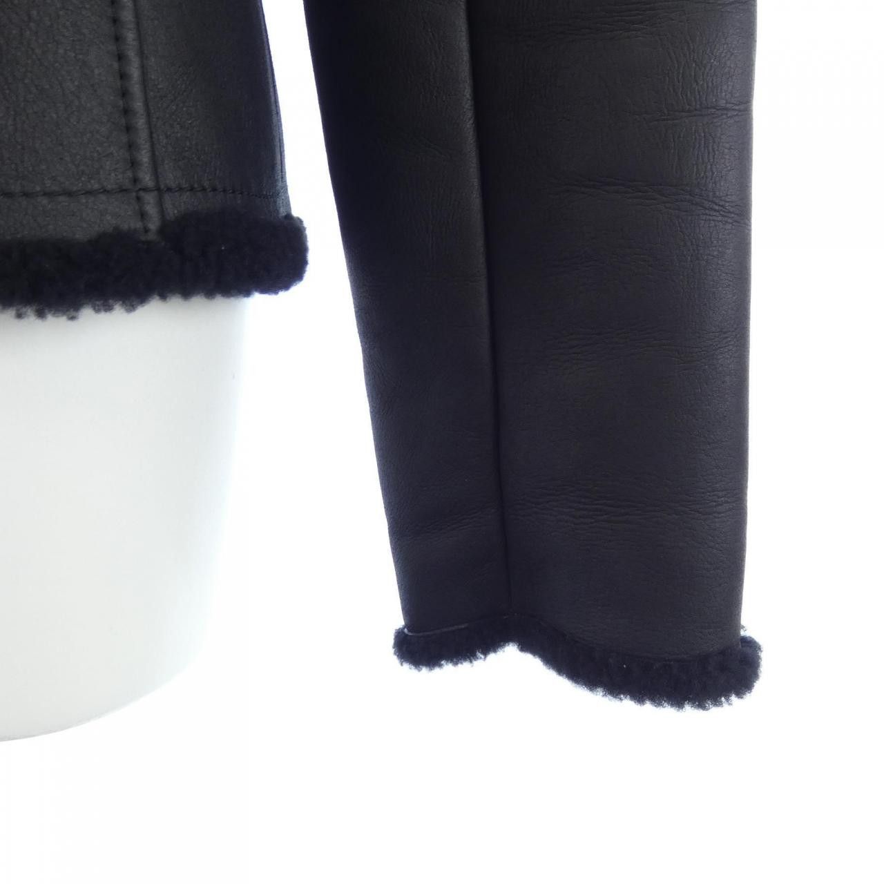 Hermes Hermes Hermes Mouton Shearling Jacket Leather Outerwear DUTY FREE for USA Size ONE SIZE - 6 Thumbnail