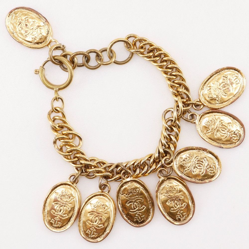 Chanel Chanel Chanel Medallion Charm Bracelet Metal Bracelet DUTY FREE for USA Size ONE SIZE - 6 Thumbnail