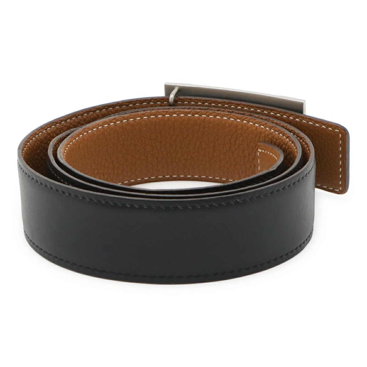 Hermes Hermes Hermes Box Calf Togo Belt Leather Belt Stamp L (2008) DUTY FREE for USA Size ONE SIZE - 2 Thumbnail